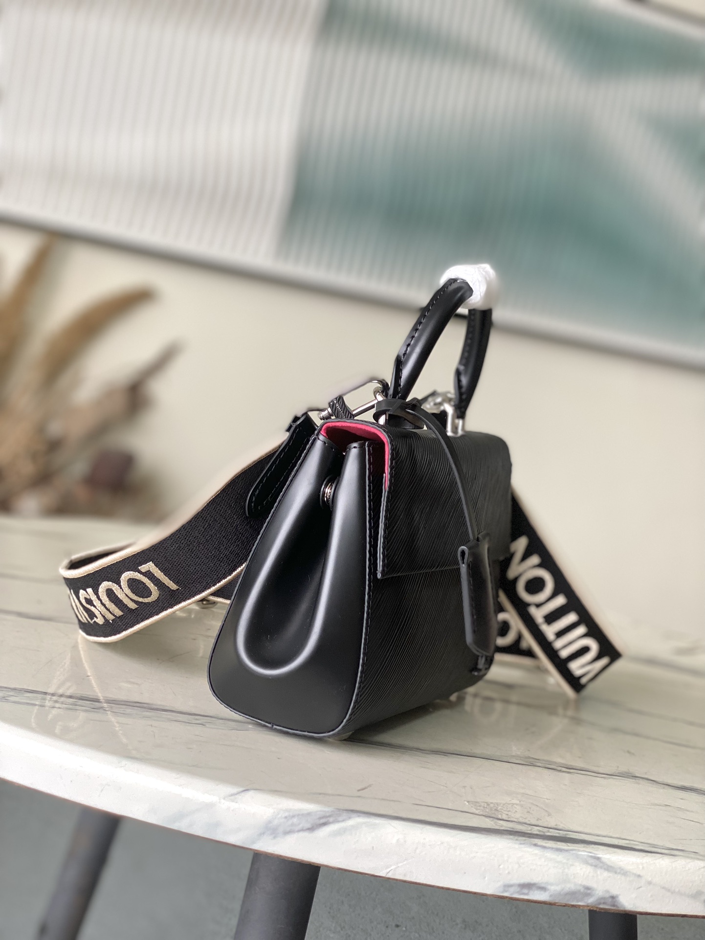 LV Style Black Leather Top Handle Bag Lookbook Reference image 2