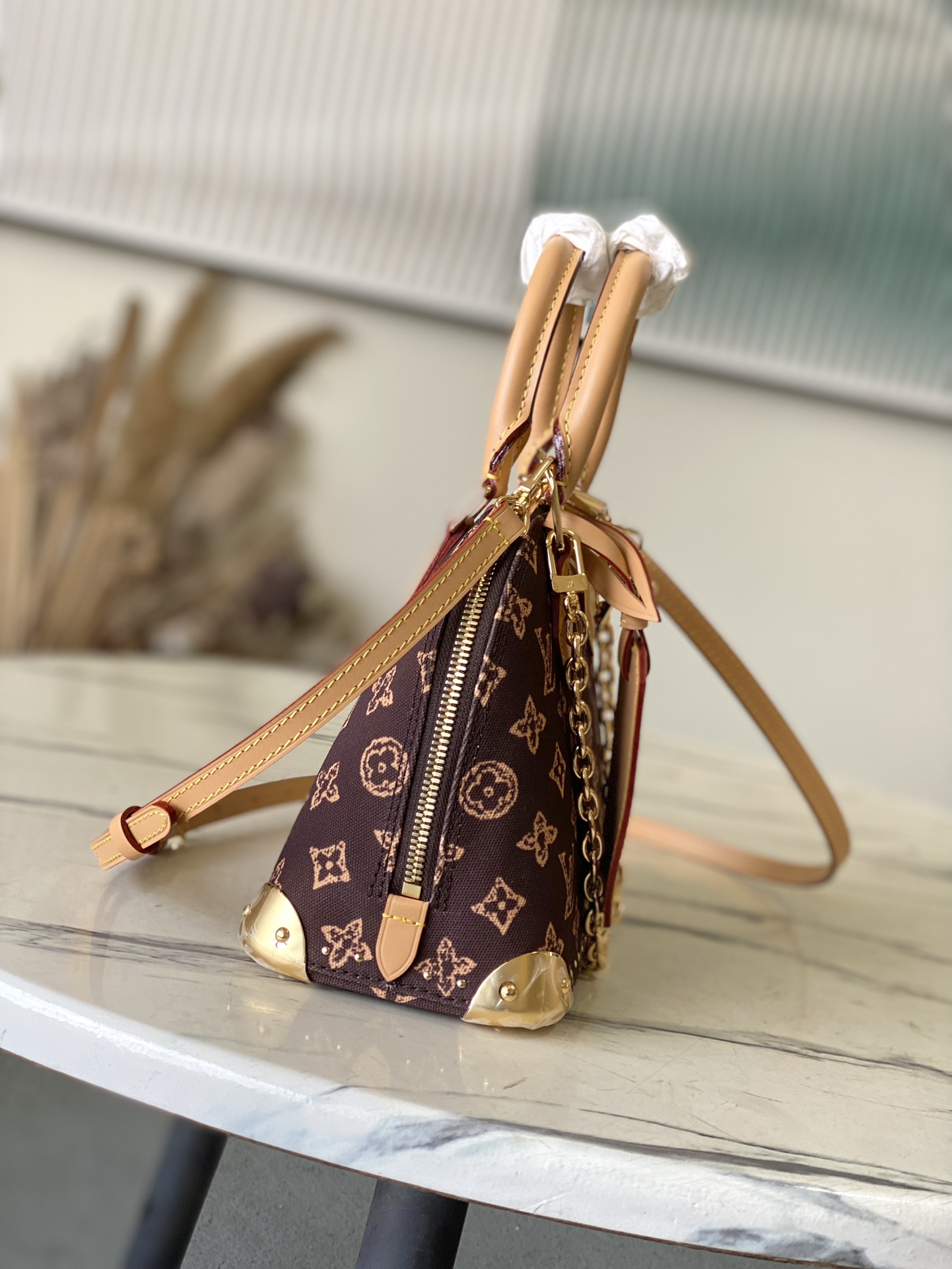 LV Style Beige Top Handle Bag Lookbook Reference image 2