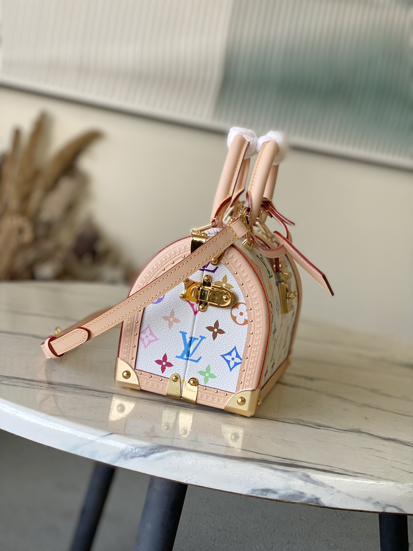 LV Style White Leather Top Handle Bag Lookbook Reference image 2
