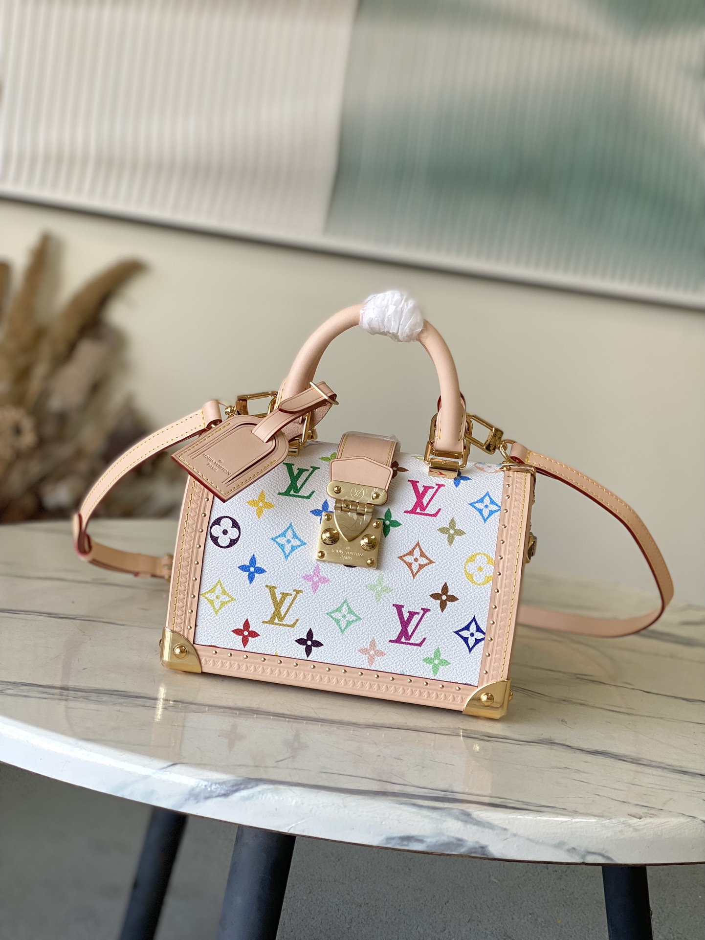 LV Style White Leather Top Handle Bag Lookbook Reference image 1