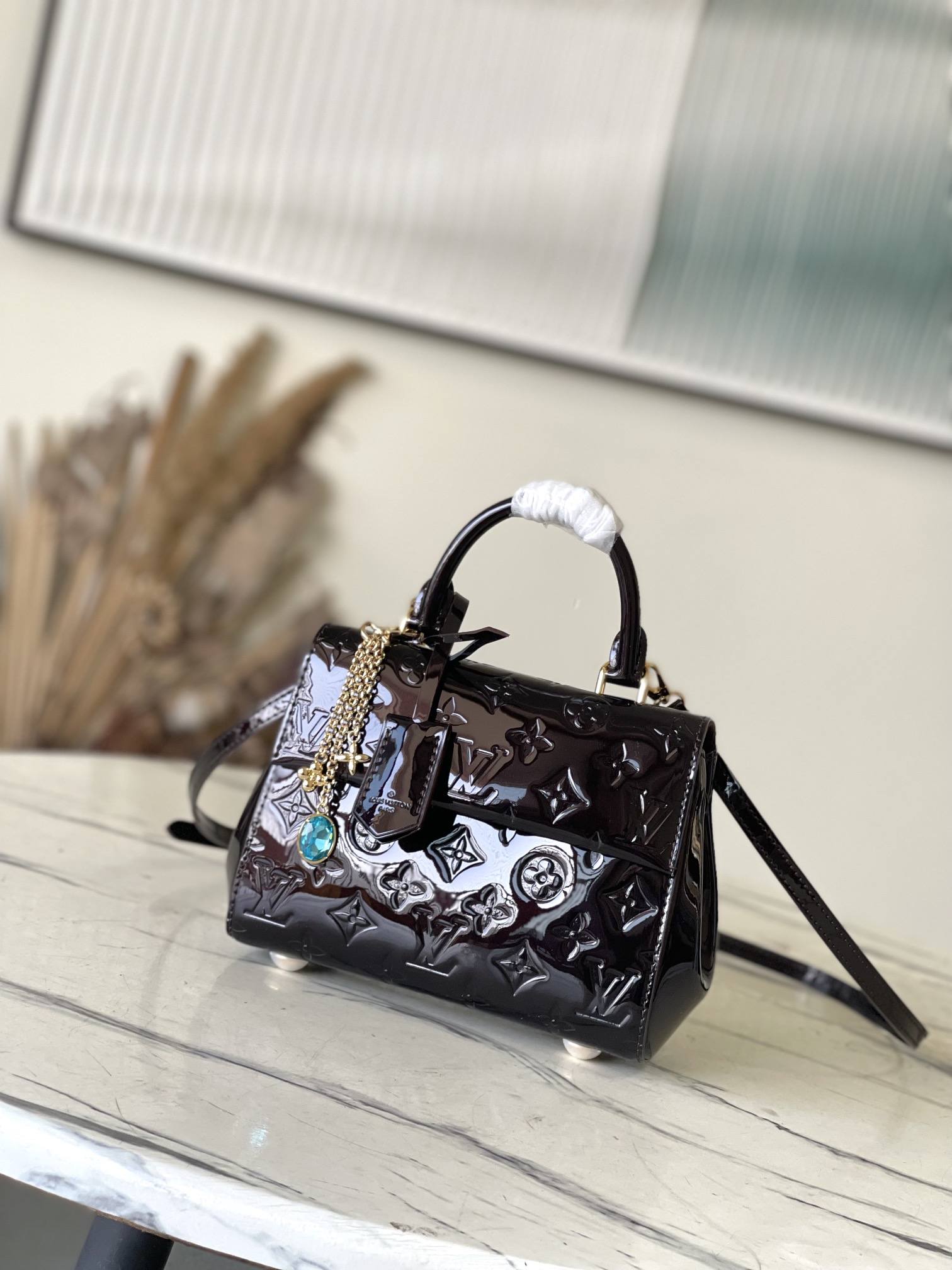 LV Style Beige Leather Top Handle Bag style reference detail image 1 from source 765201