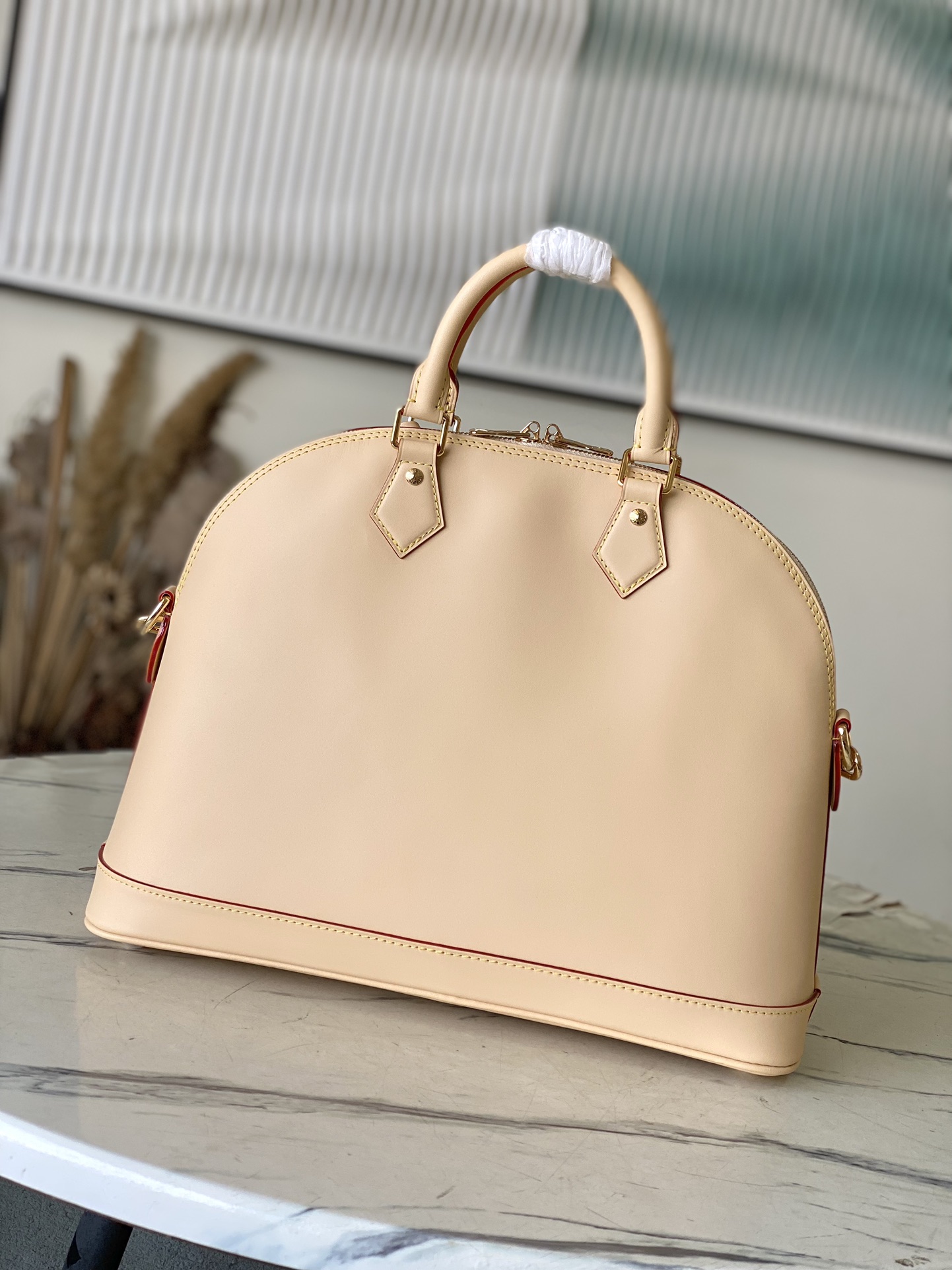 LV Style Beige Leather Top Handle Bag style reference detail image 3 from source 770249
