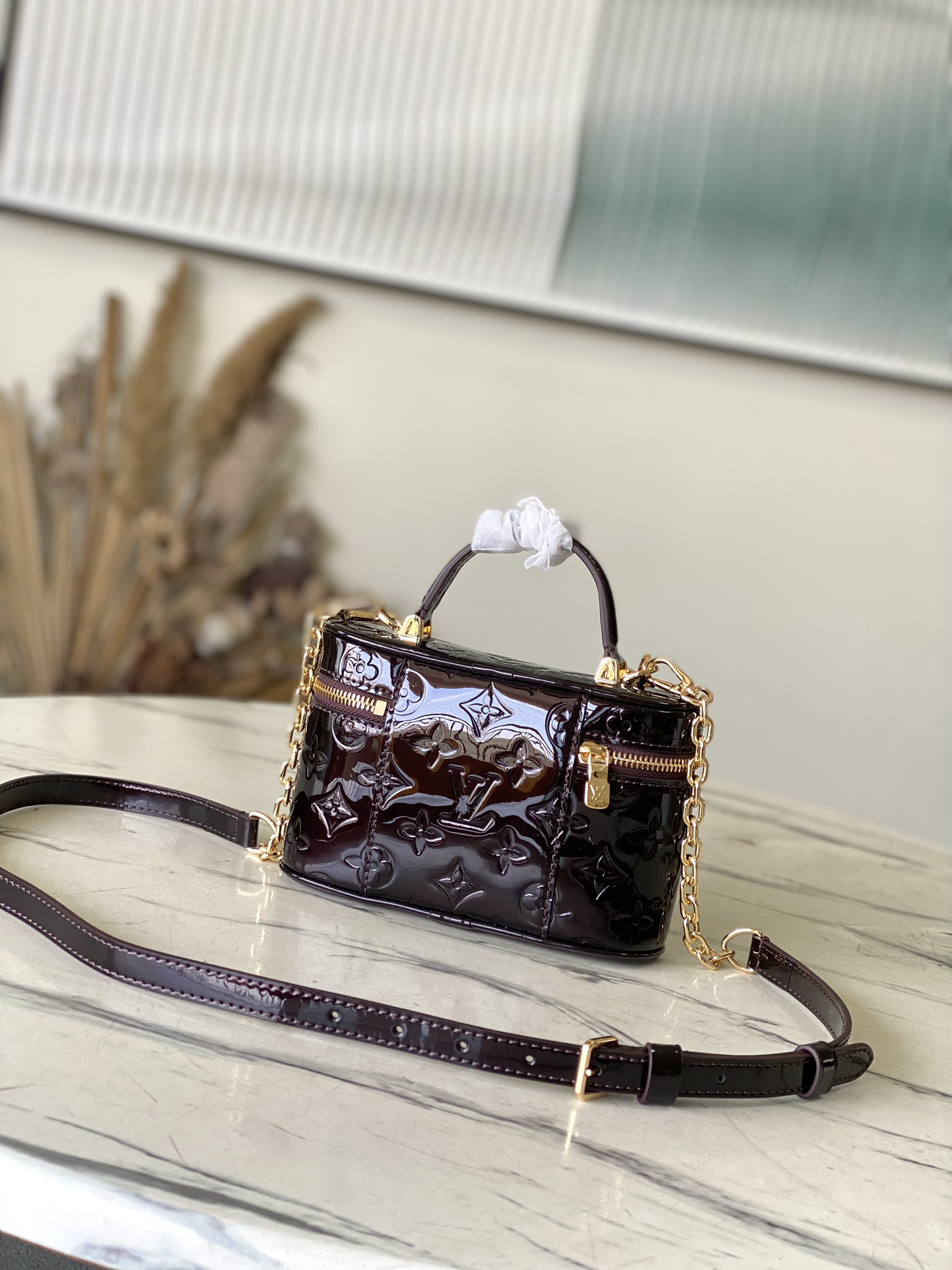 LV Style Brown Canvas Glasses Bags Glasses detail image 3 from source 765202