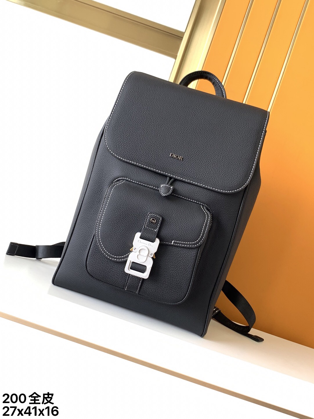 Givenchy 型号：200#全头层牛皮 货 休闲 双肩背包 高端 有品味 专用高端防水布配头层牛皮