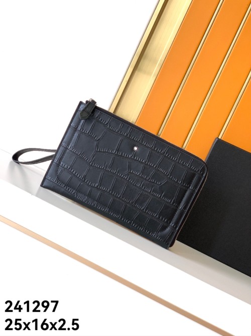 Montblanc Crocodile Leather Clutch Bag - Premium Quality, Stylishly Designed 1 Montblanc Crocodile Leather Clutch Bag - Premium Quality, Stylishly Designed