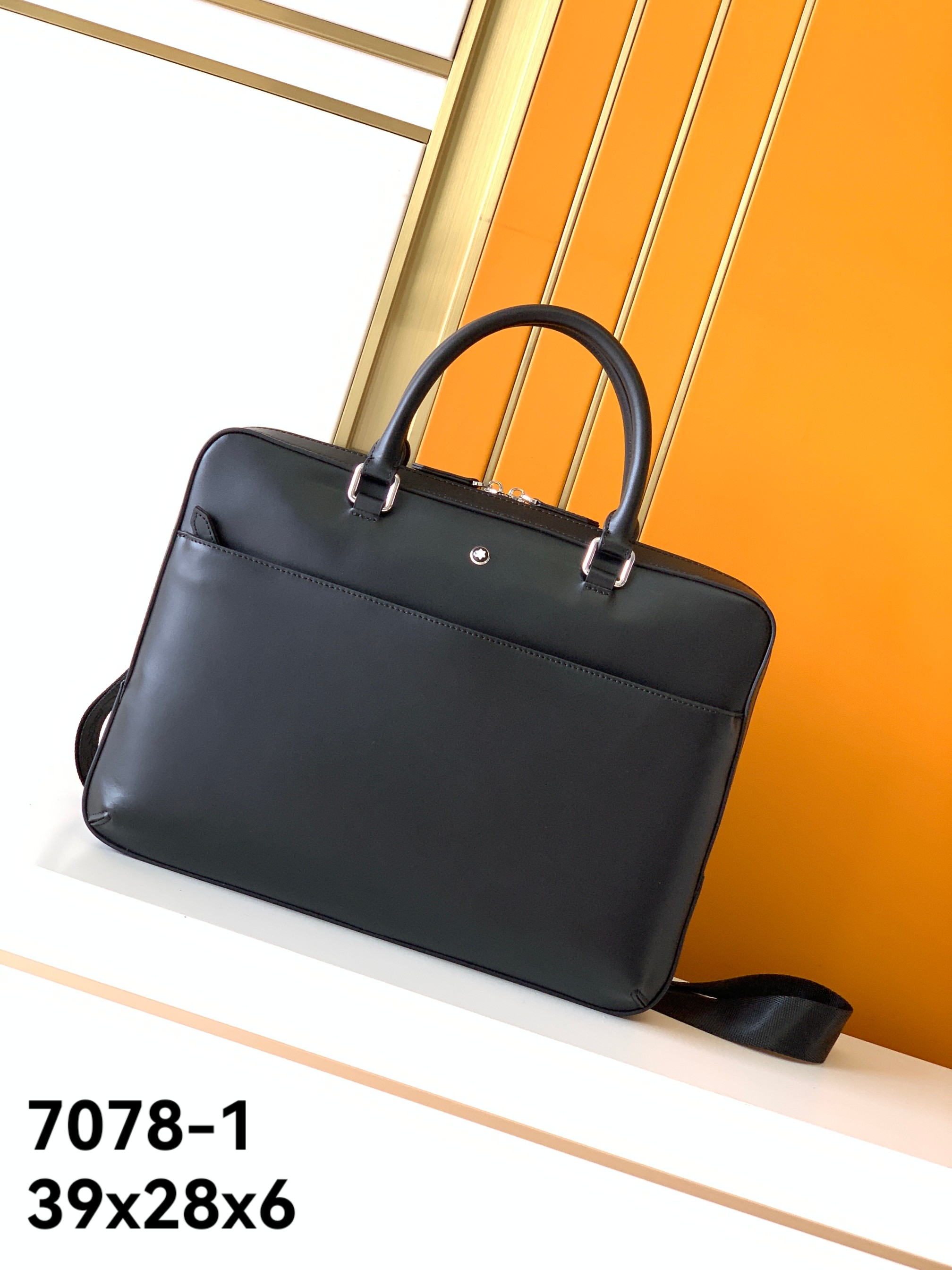 Givenchy 公文包型号：新款7078-1# 货万宝意大利开边珠光面头层小牛皮 皮质高档