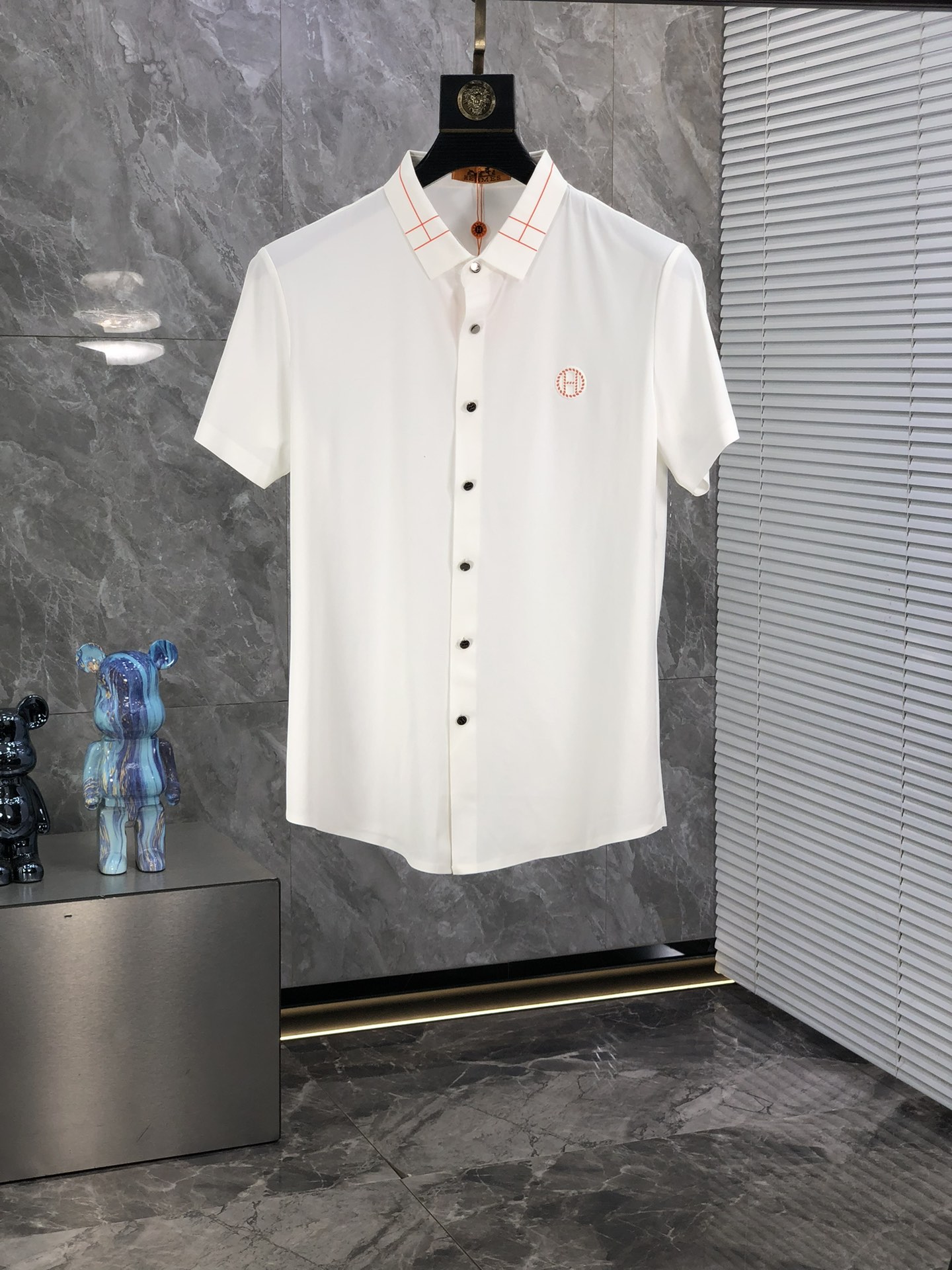 Hermes Vêtements Polo T-Shirt Broderie de fleurs Collection printemps – été Fashion