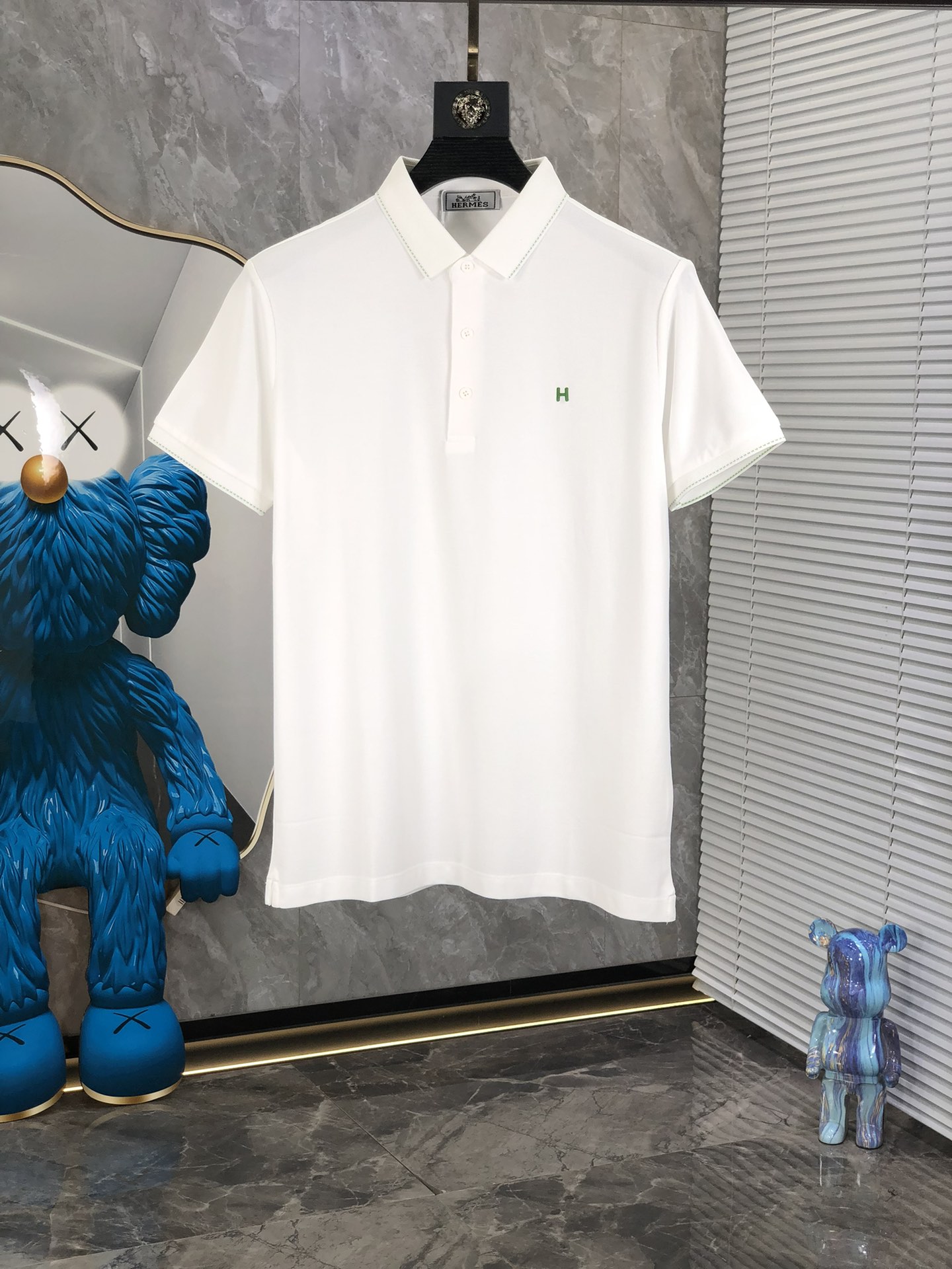 Hermes Vêtements Polo T-Shirt Coton Collection printemps – été Fashion Manches courtes