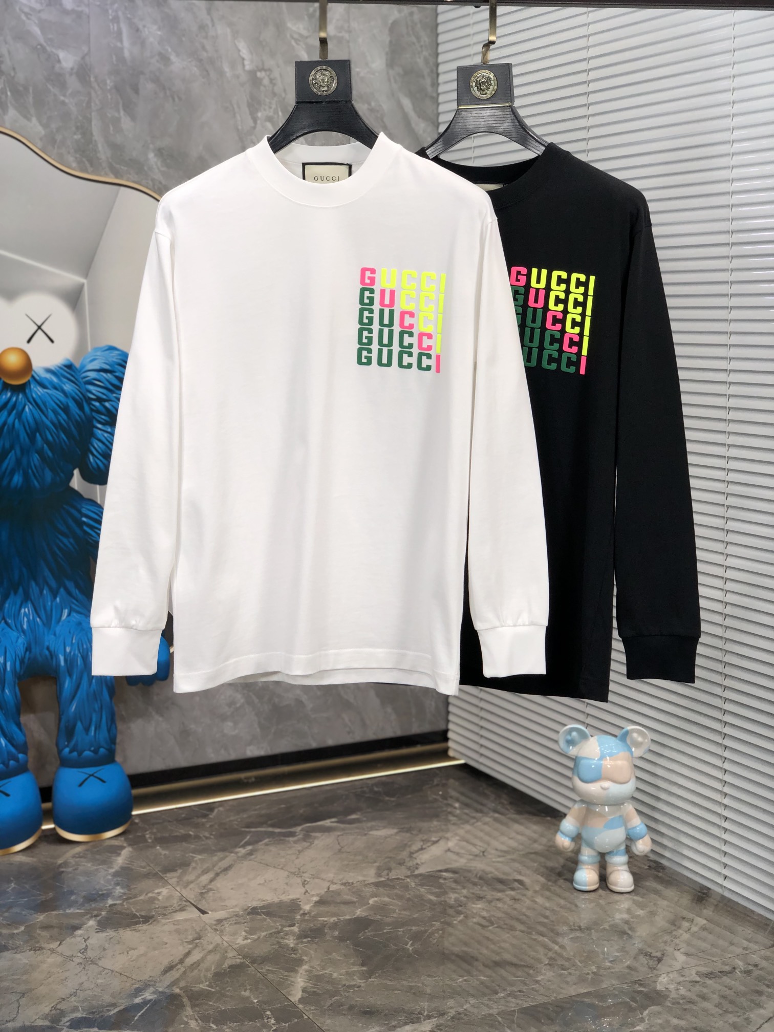  。Gucci。Ss秋冬单季长袖特供纯棉长T，基础衣橱神器， 休闲百搭必备款）做工走线质感一流，b常规欧