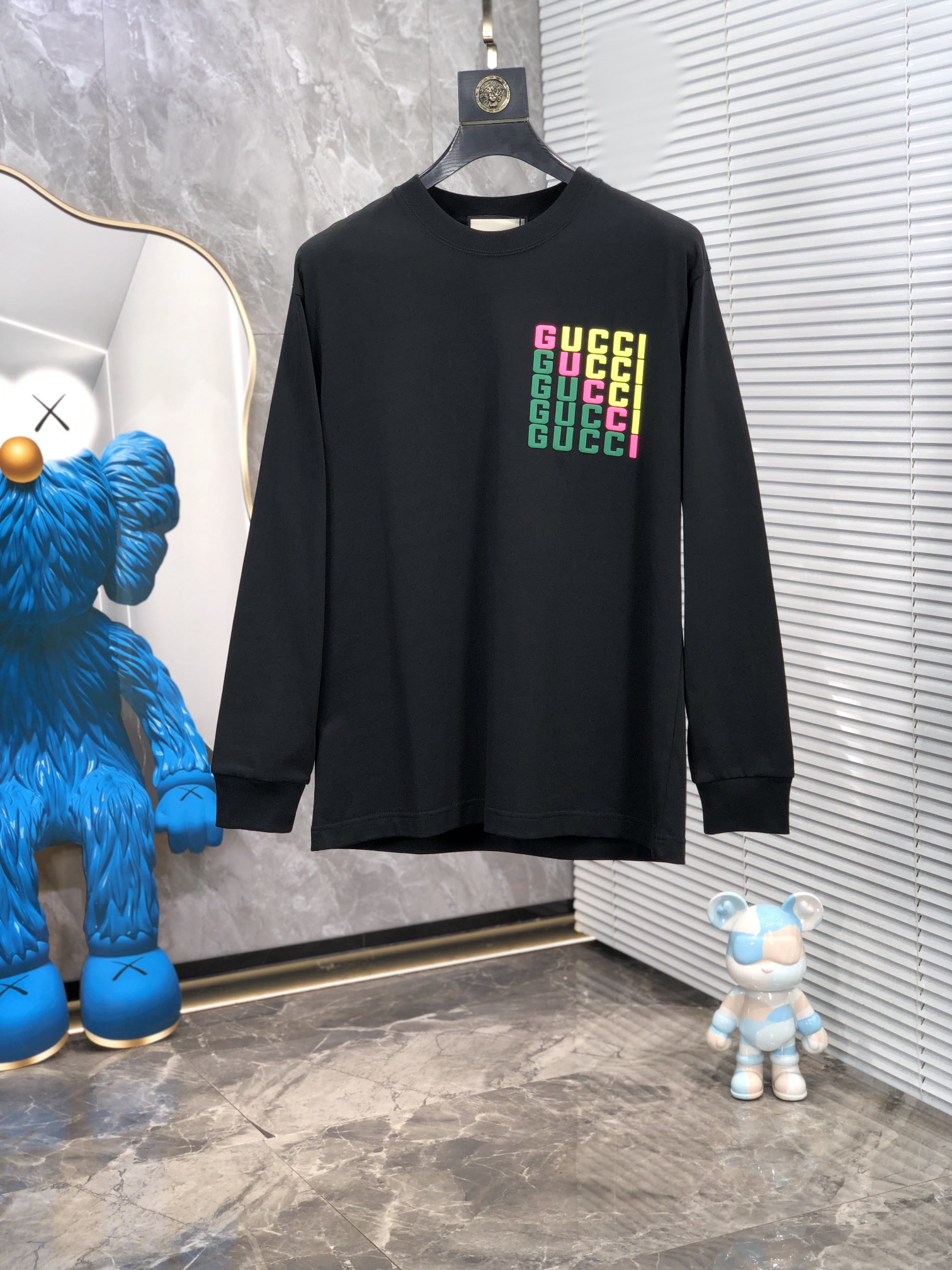  。Gucci。Ss秋冬单季长袖特供纯棉长T，基础衣橱神器， 休闲百搭必备款）做工走线质感一流，b常规欧