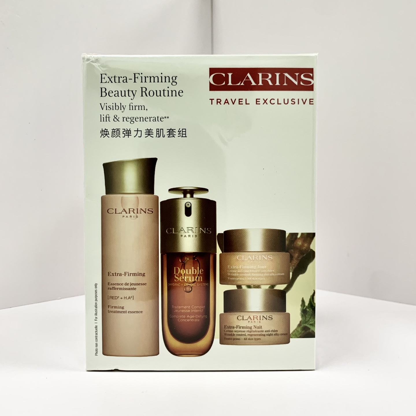 120！ 新版娇韵诗弹簧四件套🔜实拍📸现货❗包含:娇韵诗小胖子精华50ml+娇韵诗弹黄水200ml+娇韵诗弹簧日霜50ml+娇韵诗弹簧晚霜50ml👌新版娇韵诗弹簧4件套，这是一套比较适合皮肤比较松弛，蛋白质流失比较严重的人用，日霜晚…