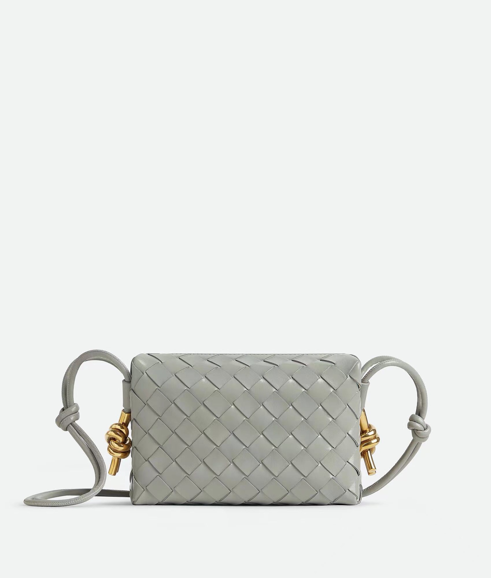 Bottega Veneta Intrecciato Patent Leather Crossbody Bag