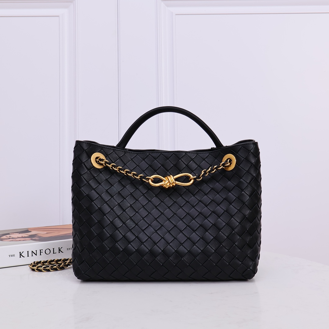 Bottega Veneta Andiamo Chain Bag Intrecciato Handbag
