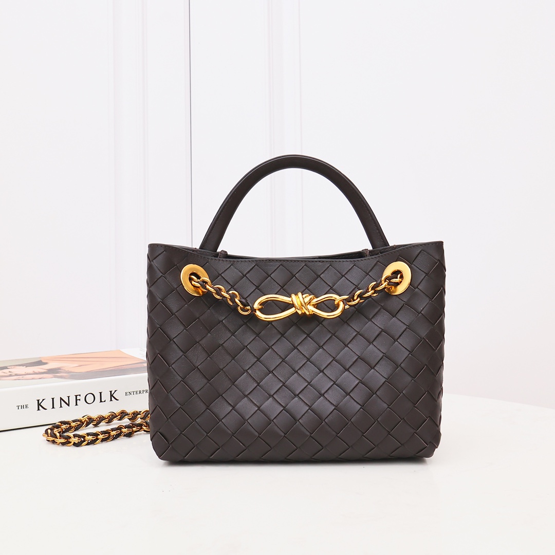 Bottega Veneta Andiamo Intrecciato Chain Bag Handbag