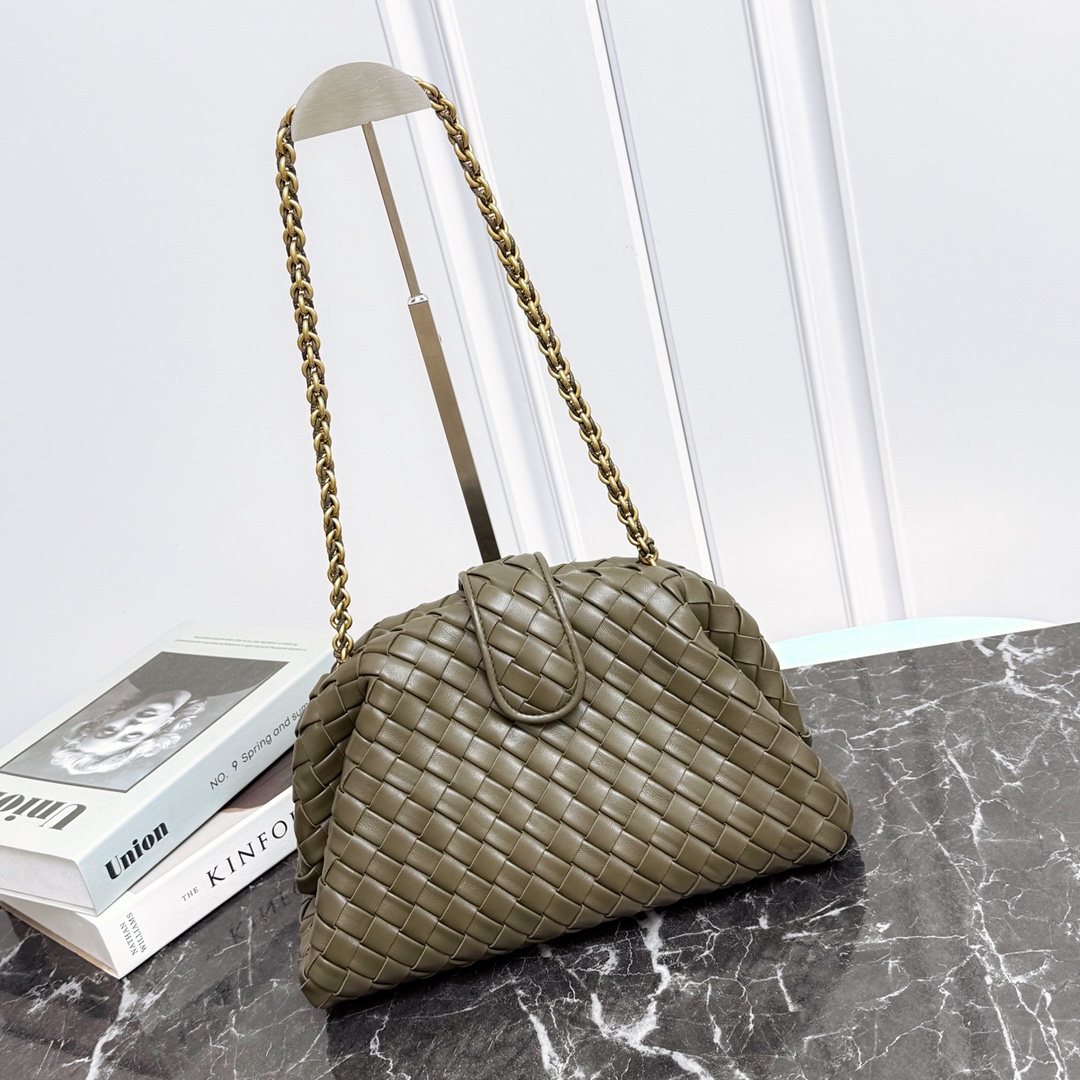 Bottega Veneta плетёная сумка-клатч на цепочке