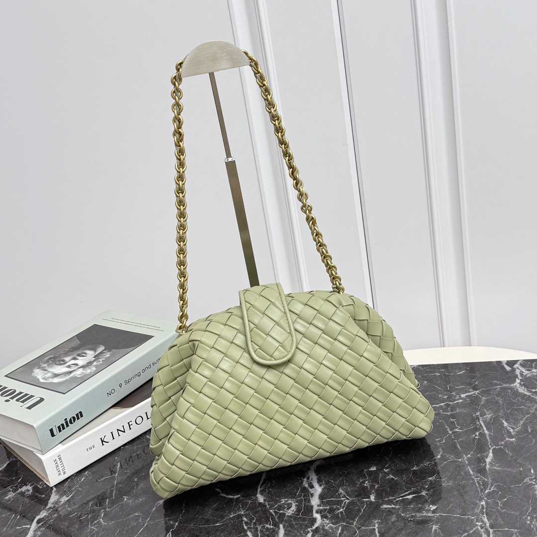 Bottega Veneta LAUREN CLUTCH плетёный клатч на цепочке