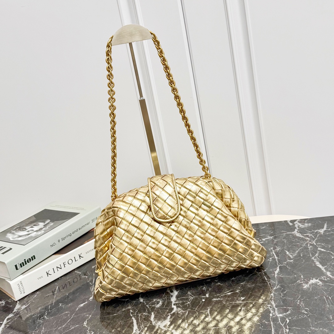 Bottega Veneta плетёная сумка-клатч на цепочке