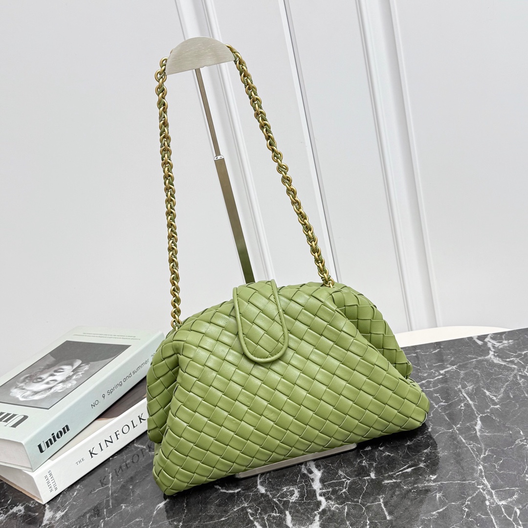 Bottega Veneta плетёная сумка-клатч на цепочке