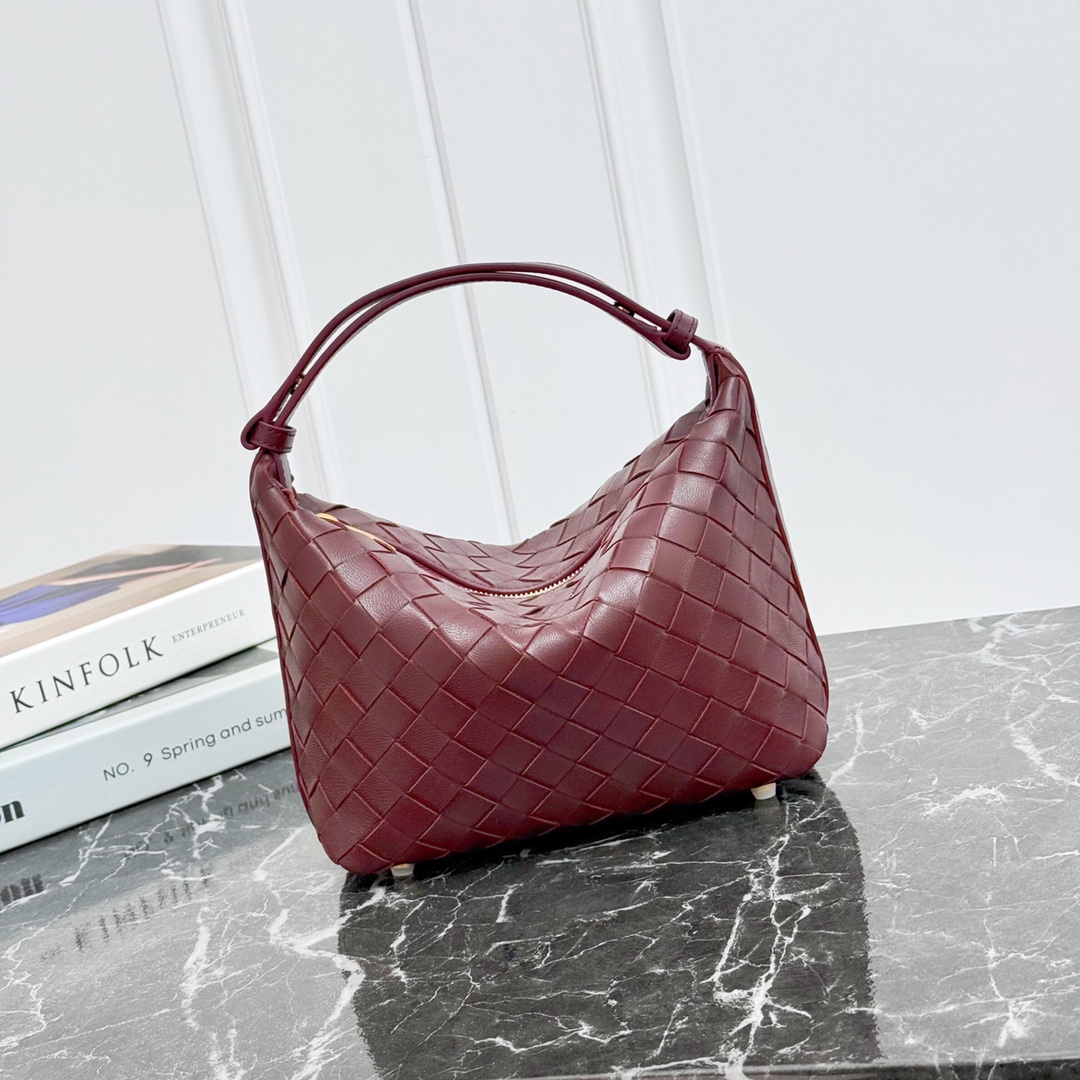 Bottega Veneta Wallace lunch box bag nappa lambskin woven adjustable handle