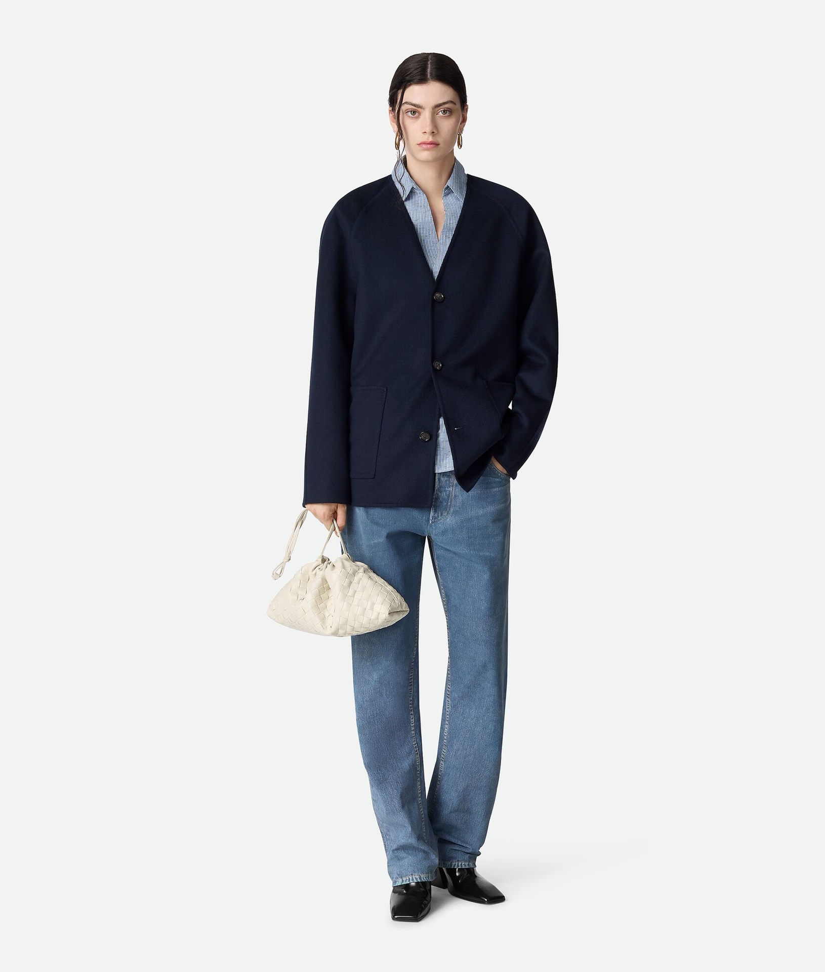 Bottega Veneta Style White Nylon Shoulder Bag style reference detail image 8 from source 771799