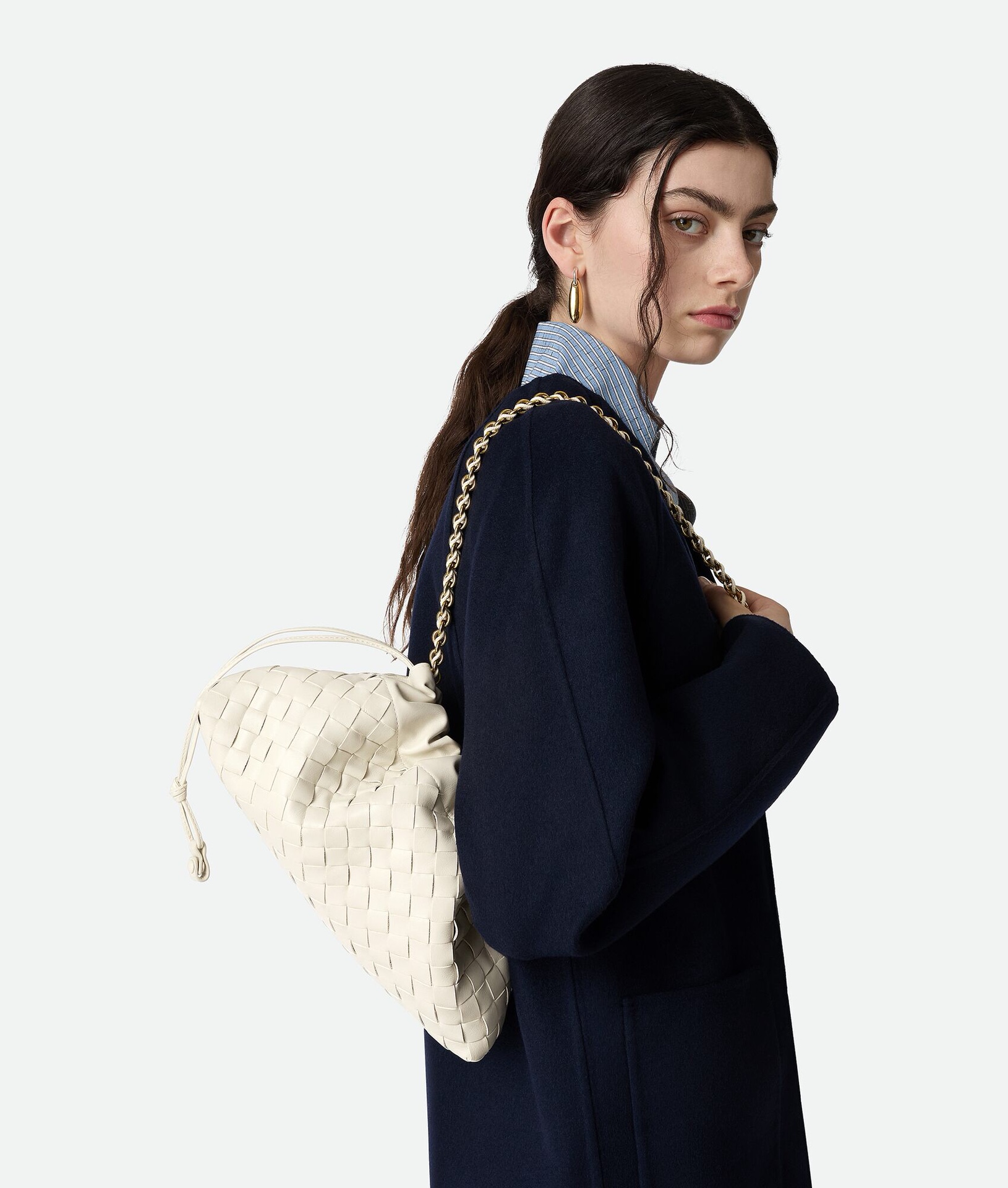 Bottega Veneta Style White Nylon Shoulder Bag style reference detail image 7 from source 771799