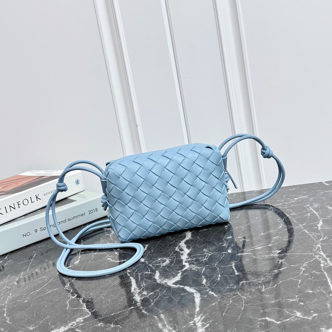 Lambskin Woven Mini Crossbody Bag