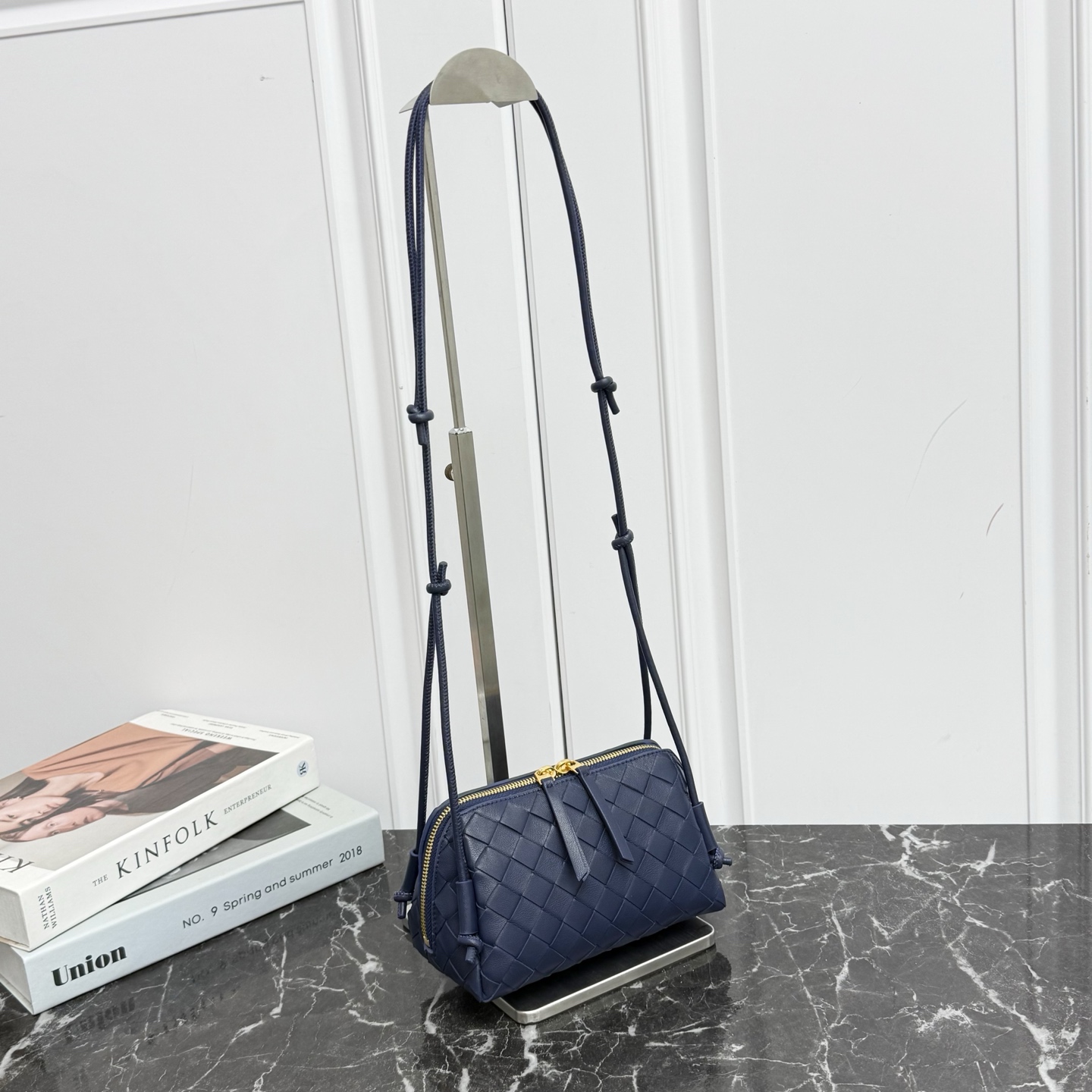 Bottega Veneta Style Blue Crossbody Bag style reference detail image 1 from source 771797