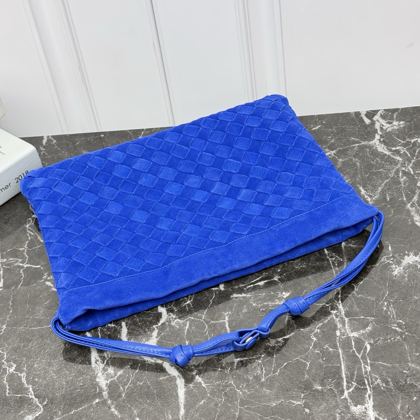 Bottega Veneta Style Blue Nylon Shoulder Bag style reference detail image 3 from source 771784