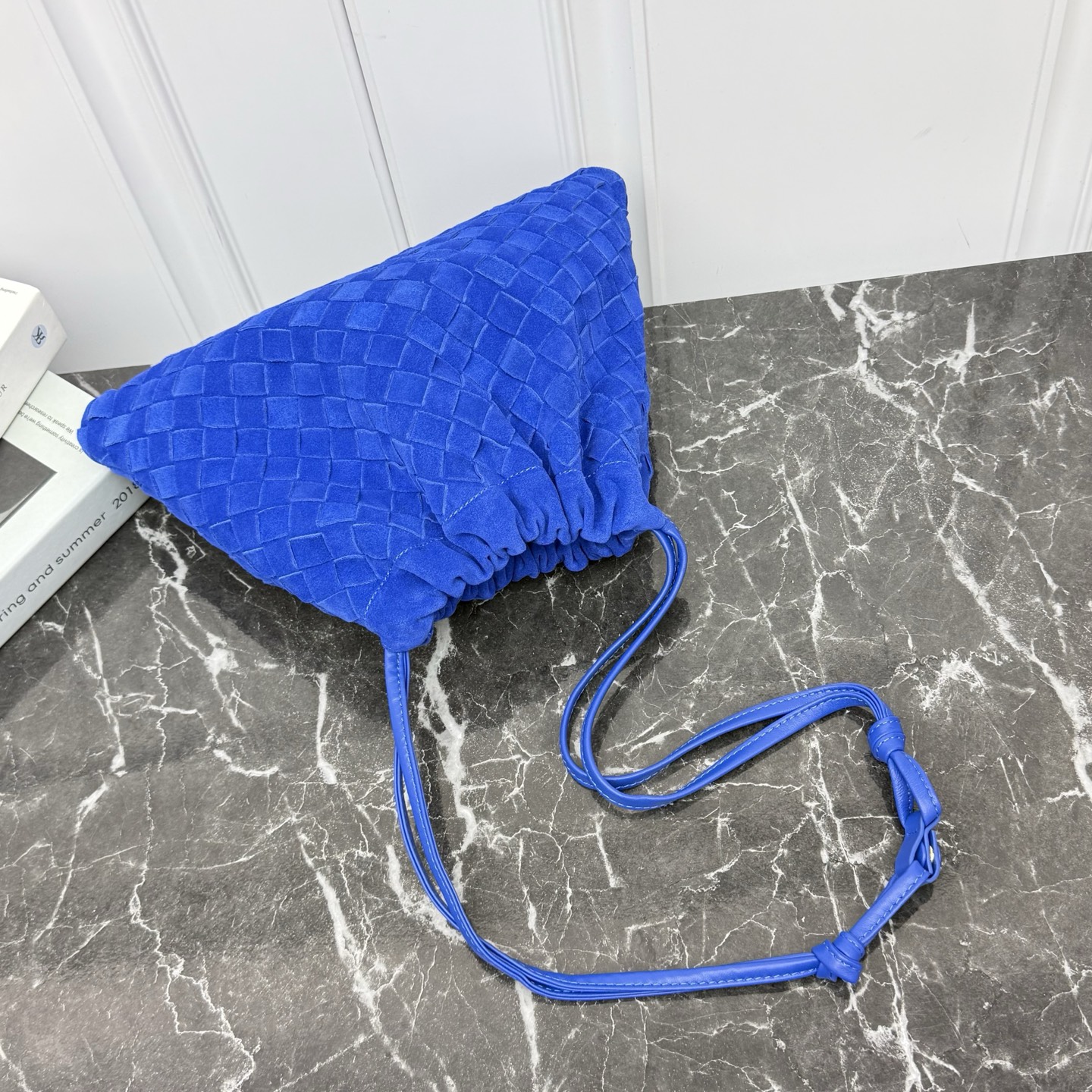 Bottega Veneta Style Blue Nylon Shoulder Bag style reference detail image 2 from source 771784