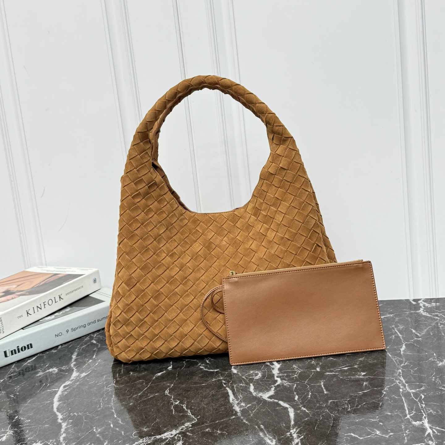 Campana Woven Handbag Cashmere Amber Large