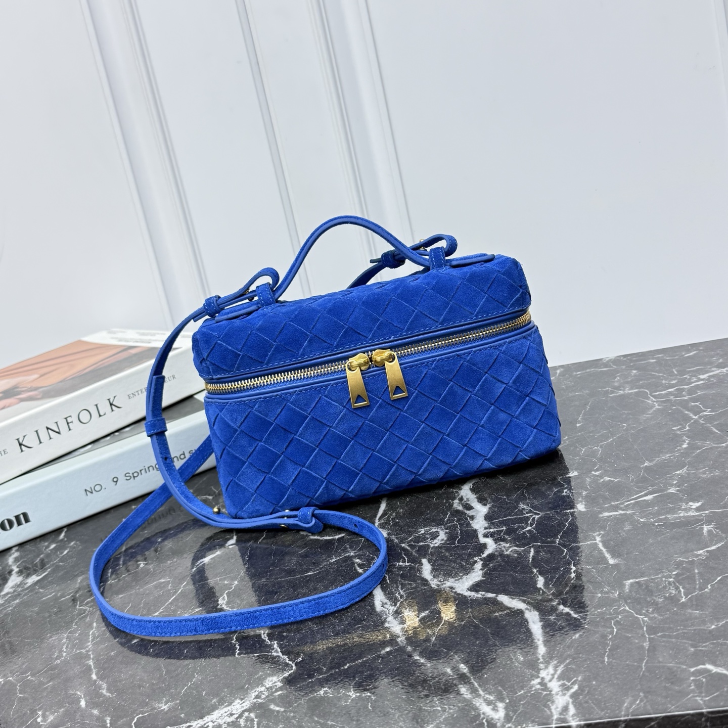 Bottega Veneta Style Blue Crossbody Bag style reference detail image 1 from source 765993
