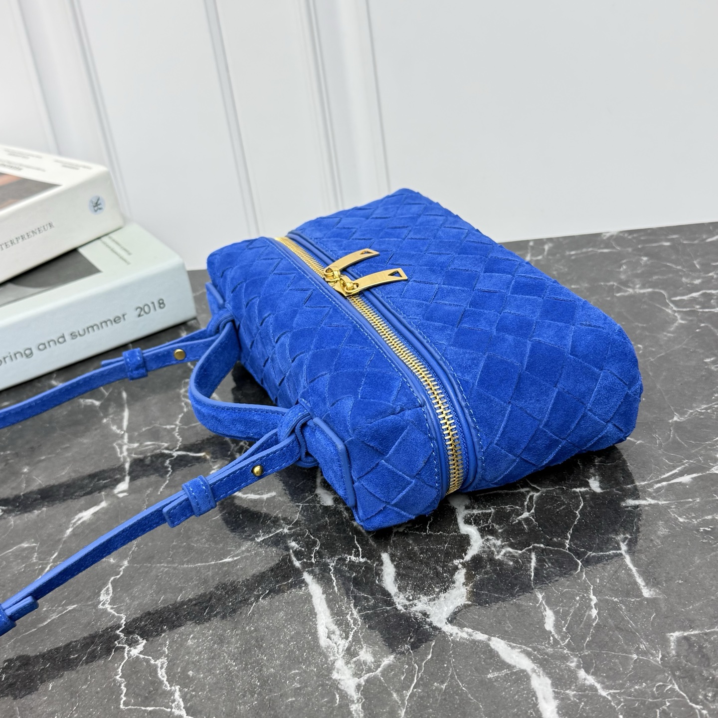 Bottega Veneta Style Blue Crossbody Bag style reference detail image 3 from source 765993