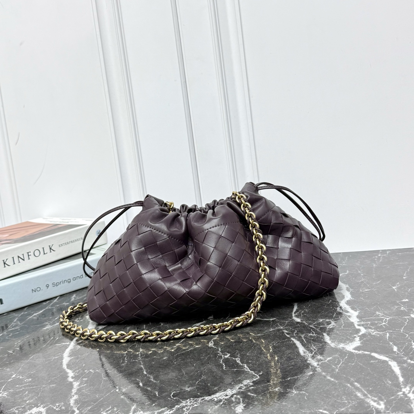 Bottega Veneta Style Pink Nylon Shoulder Bag style reference detail image 2 from source 771802