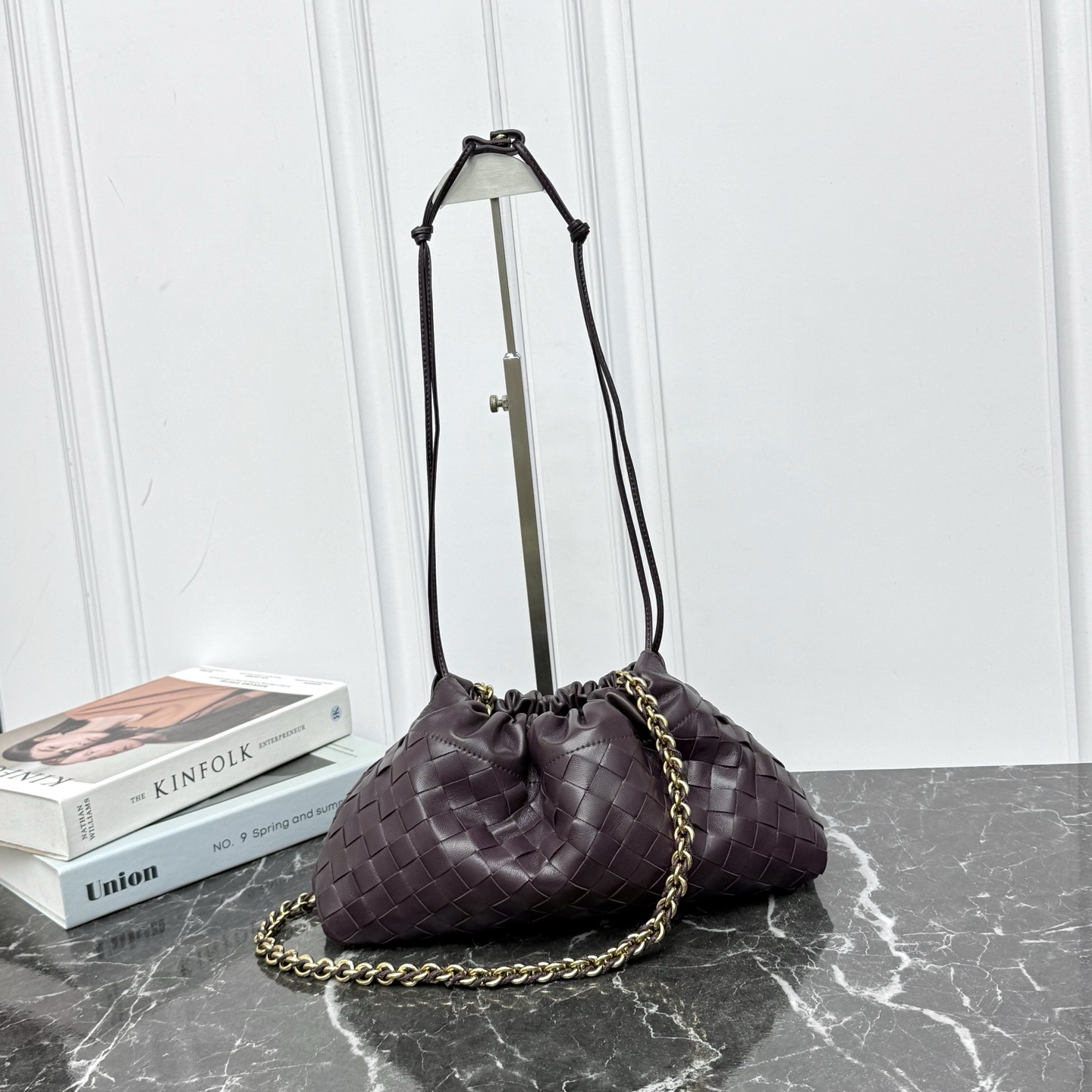 Bottega Veneta Style Pink Nylon Shoulder Bag style reference detail image 1 from source 771802