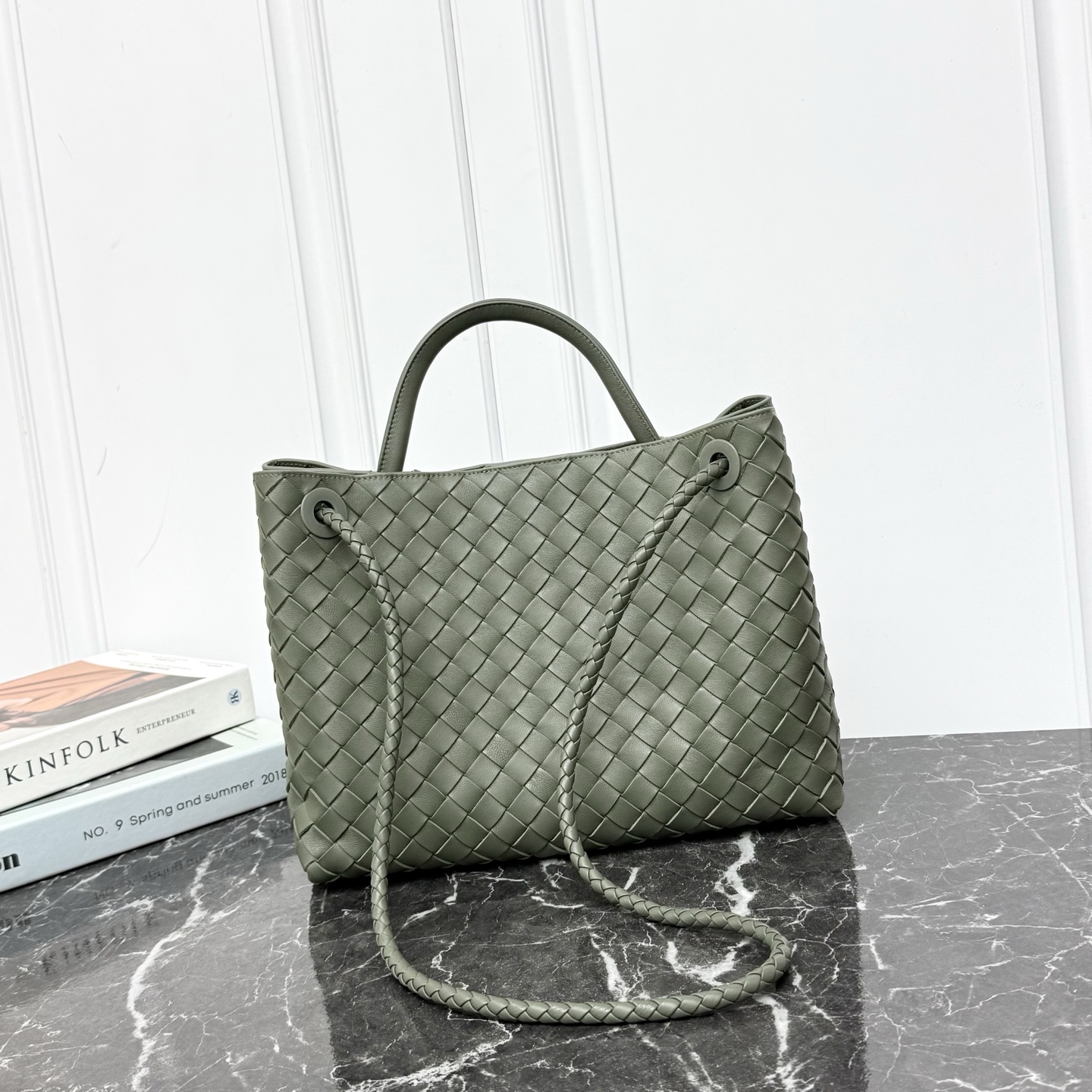Bottega Veneta Style Beige Leather Top Handle Bag Bags Top Handle Bag detail image 2 from source 766002
