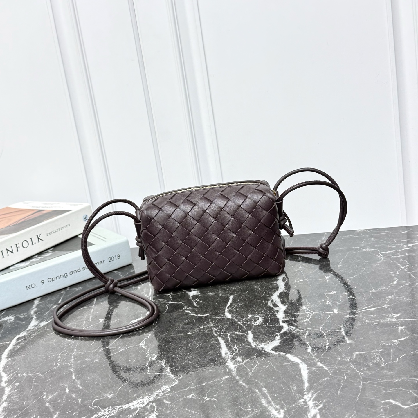 Lambskin Woven Mini Crossbody Bag