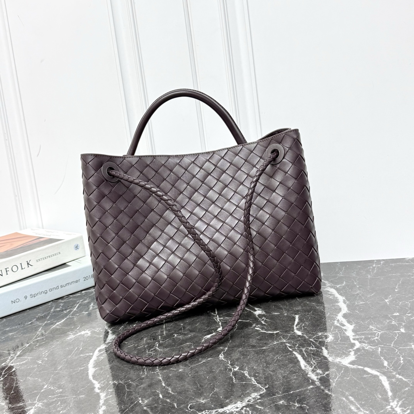 Bottega Veneta Style Beige Leather Top Handle Bag Bags Top Handle Bag detail image 2 from source 766003