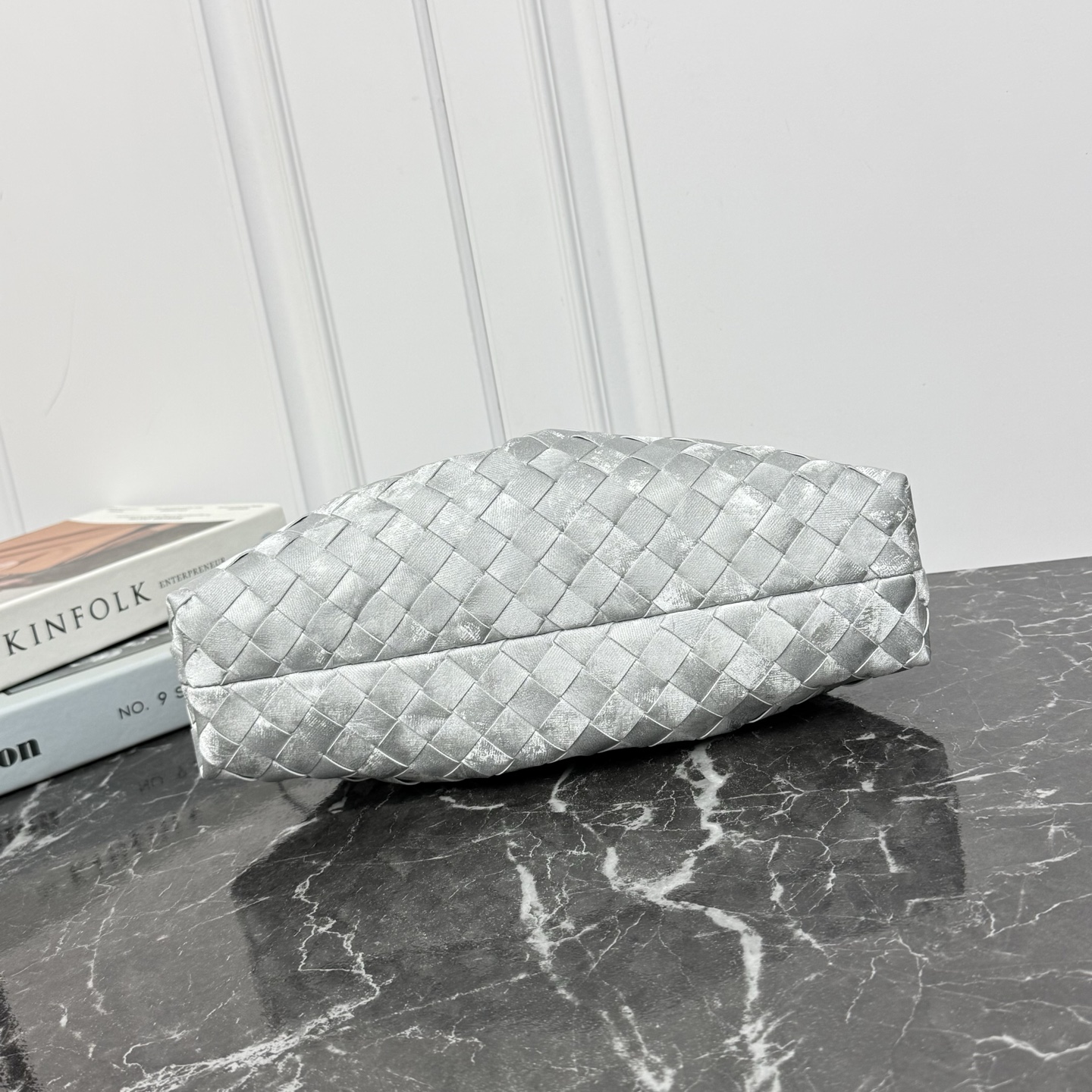 Bottega Veneta Style Pink Nylon Shoulder Bag style reference detail image 4 from source 771803