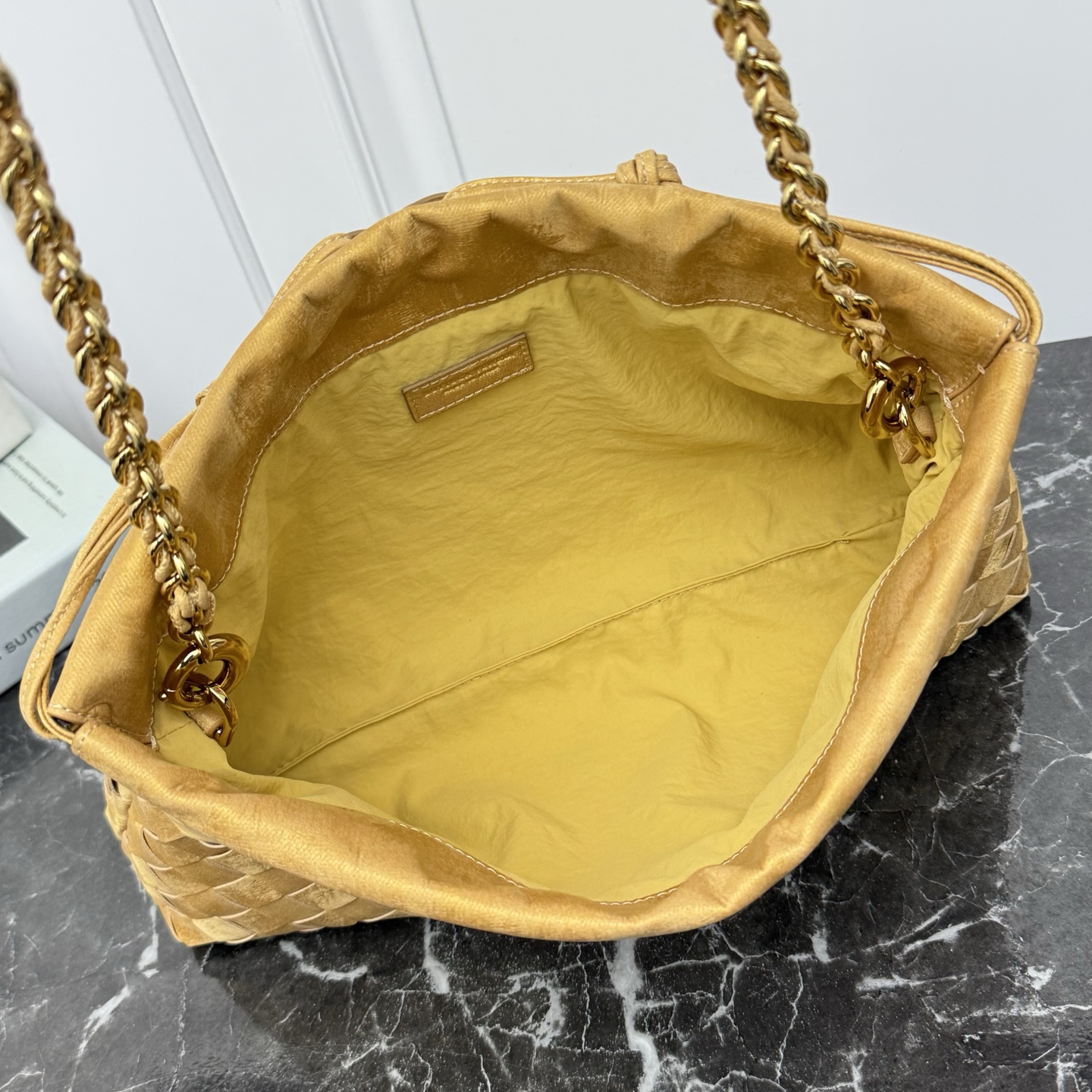 Bottega Veneta Style Pink Nylon Shoulder Bag style reference detail image 6 from source 771804