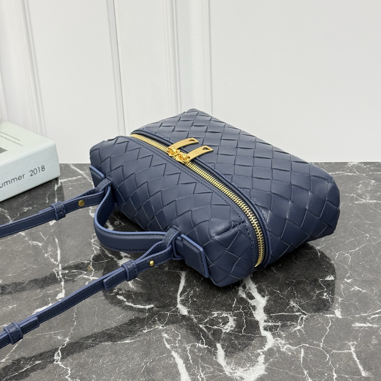 Bottega Veneta Style Blue Crossbody Bag style reference detail image 3 from source 765997