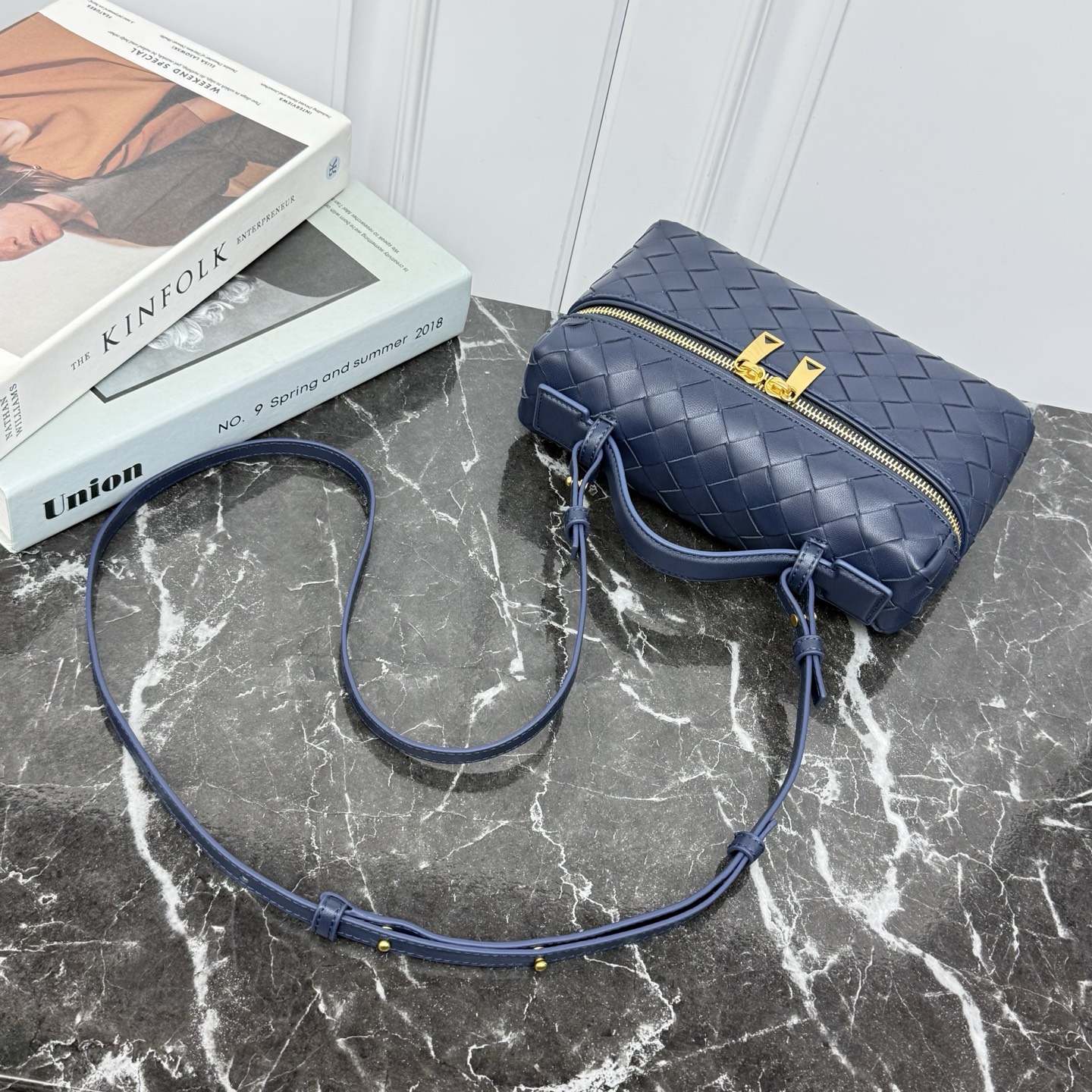 Bottega Veneta Style Blue Crossbody Bag style reference detail image 4 from source 765997