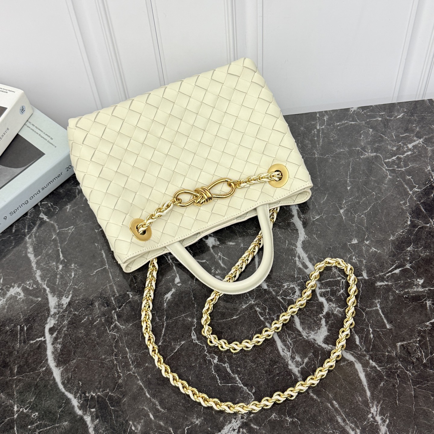 Bottega Veneta Style White Chain Bag style reference detail image 5 from source 771771