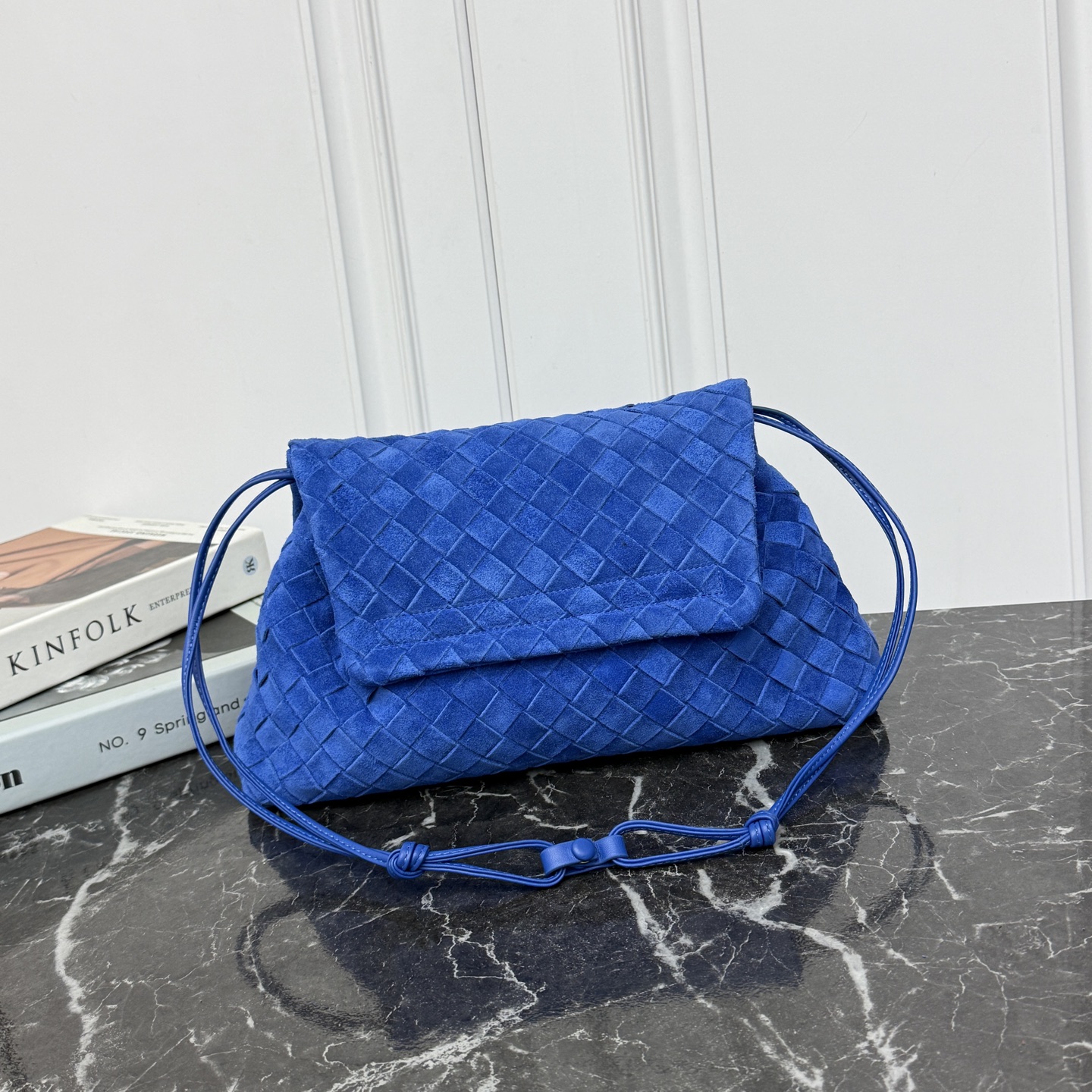 Bottega Veneta Style Blue Crossbody Bag style reference detail image 3 from source 771824