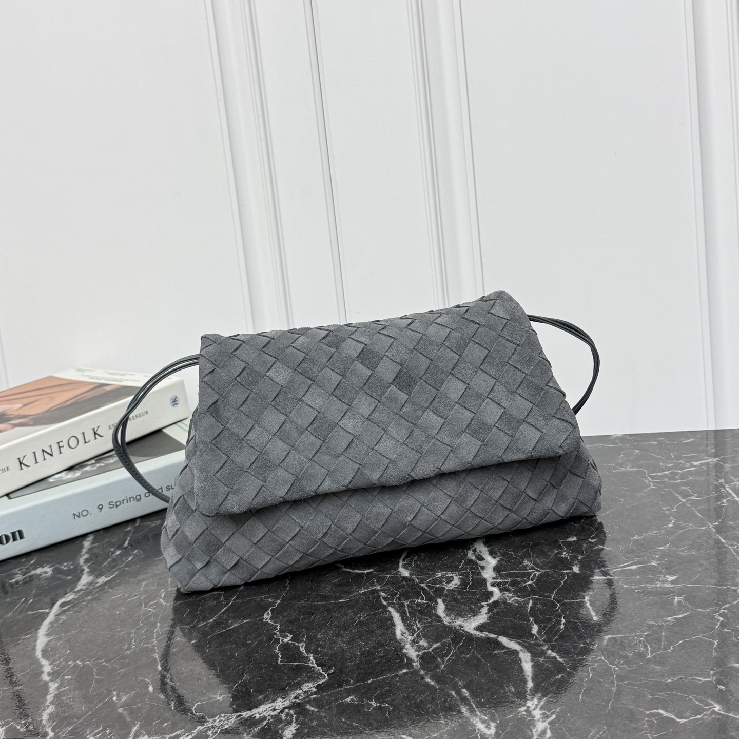 Bottega Veneta Style Grey Crossbody Bag style reference detail image 2 from source 771825