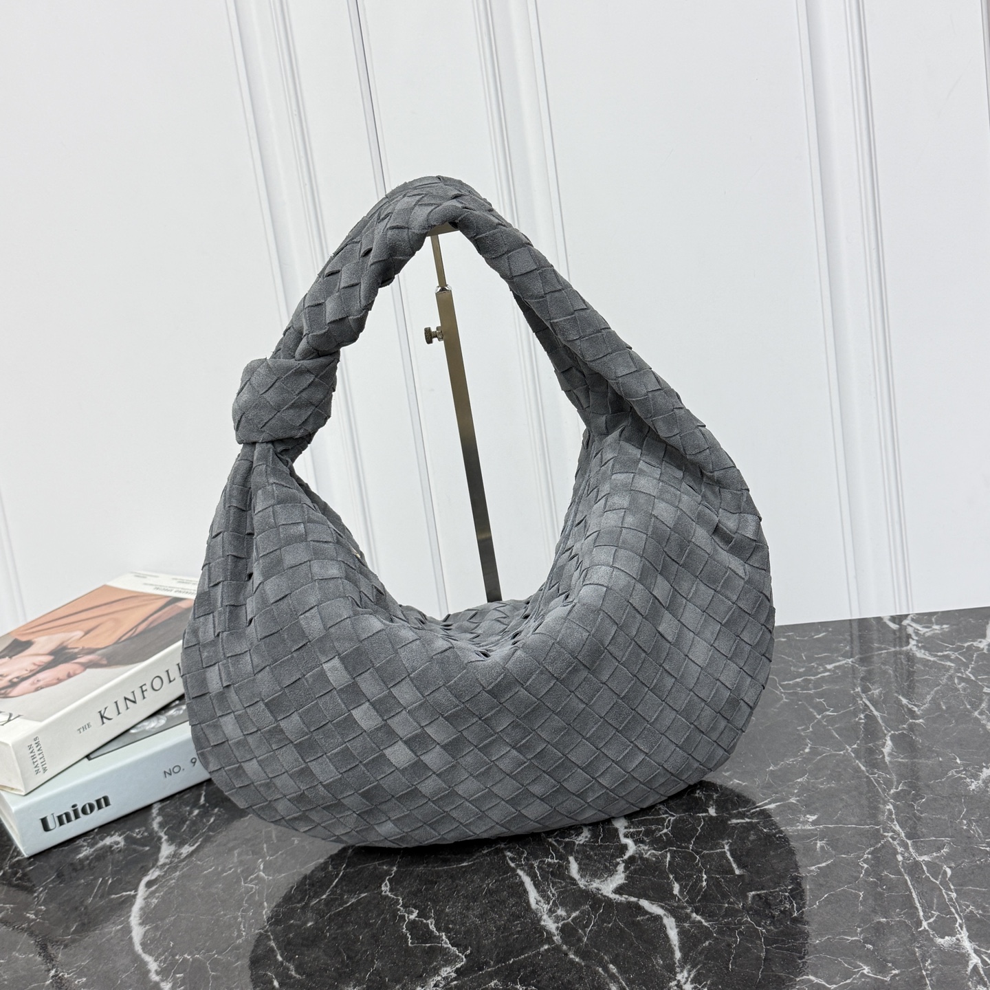 Bottega Veneta Jodie 编织 纽结 羊绒 大号 手提包