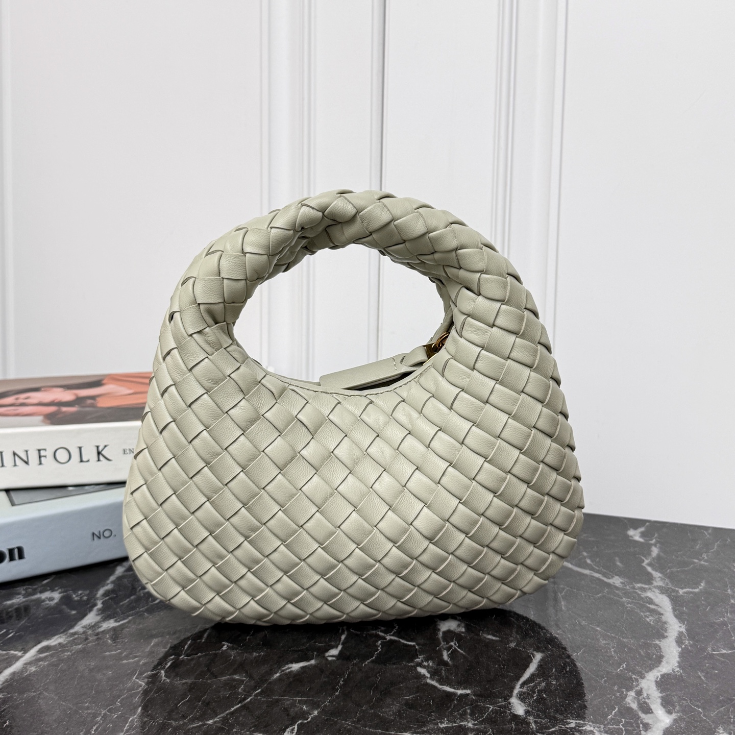 Nappa Lambskin Quilted Woven Handbag