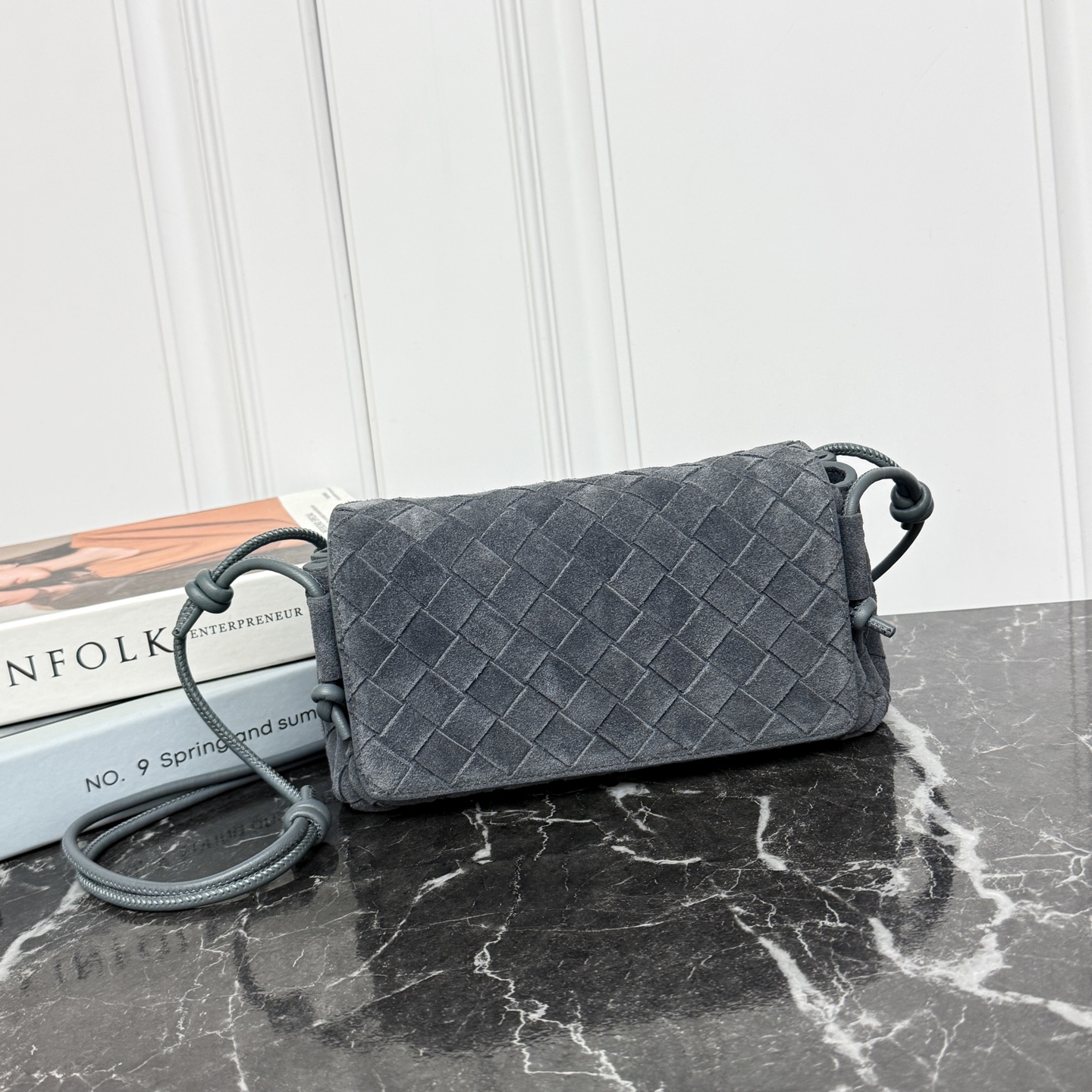Bottega Veneta Cashmere Intrecciato Crossbody Clutch