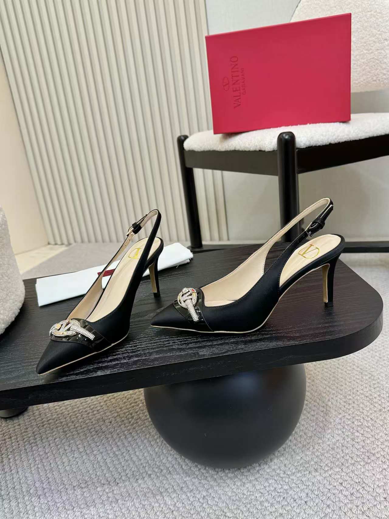 Valentino Slingback Pumps with Crystal Embellished Buckle 3 a1742781993395 8153