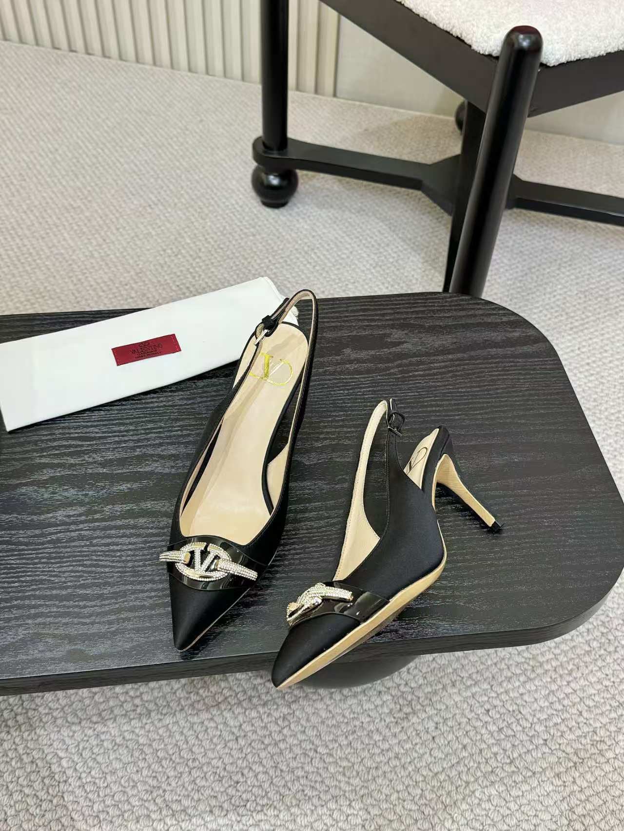 Valentino Slingback Pumps with Crystal Embellished Buckle 2 a1742781994188 3476