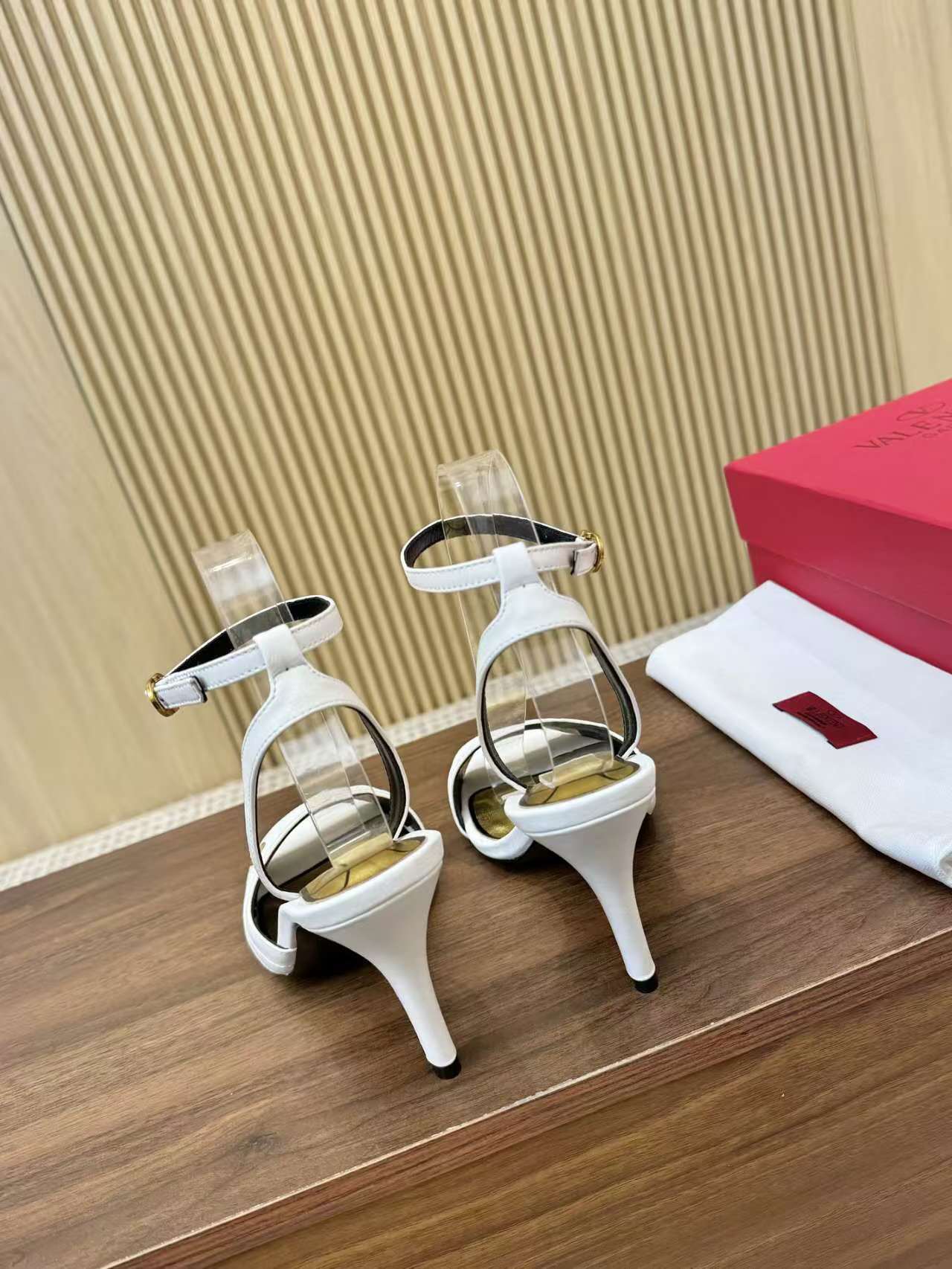 Valentino Women's White Leather Heeled Sandals Spring/Summer Collection 4 a1742989650241 6080